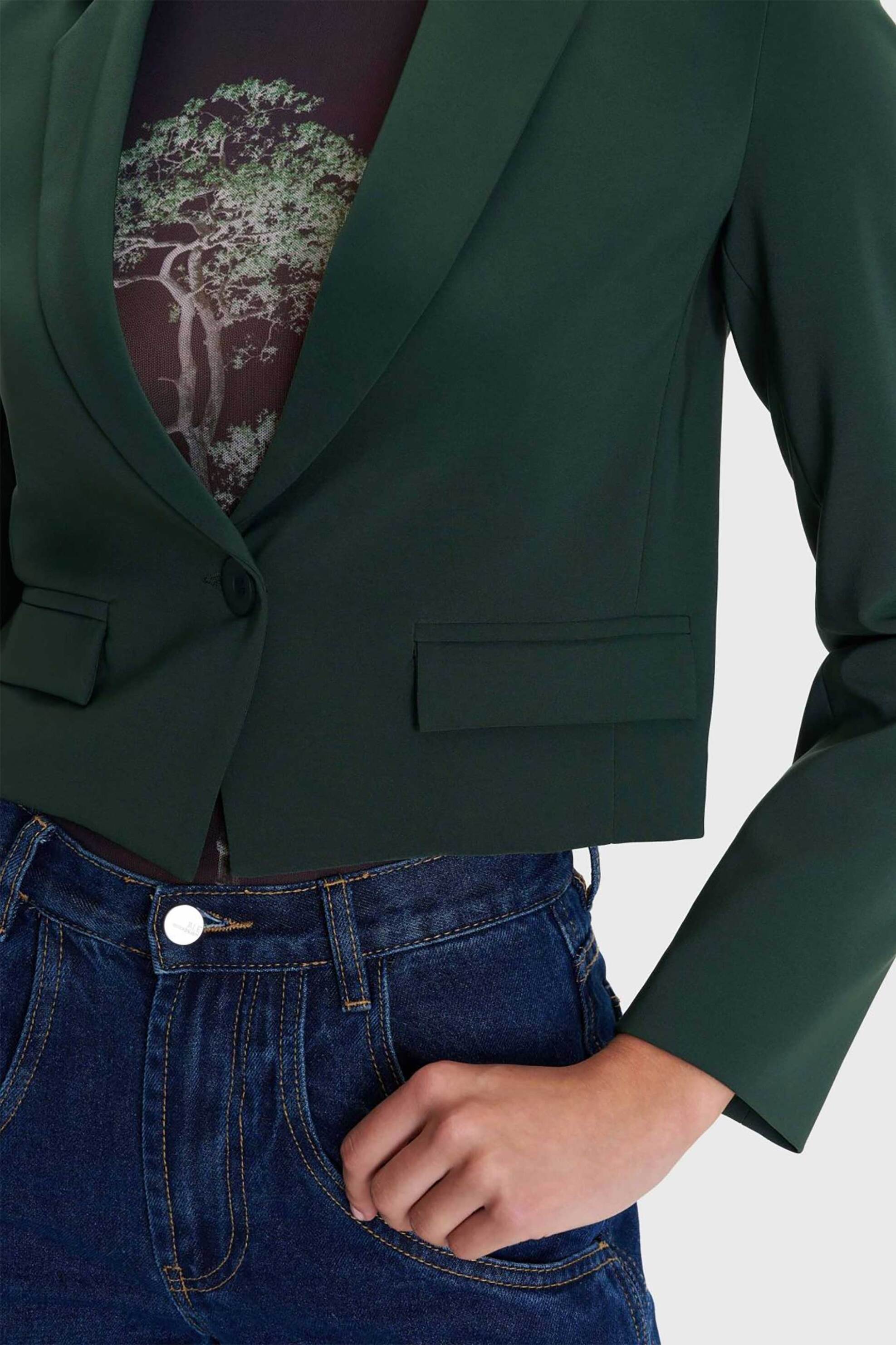 'ALE γυναικείο σακάκι cropped - 82464615E Πράσινο Σκούρο φωτογραφία