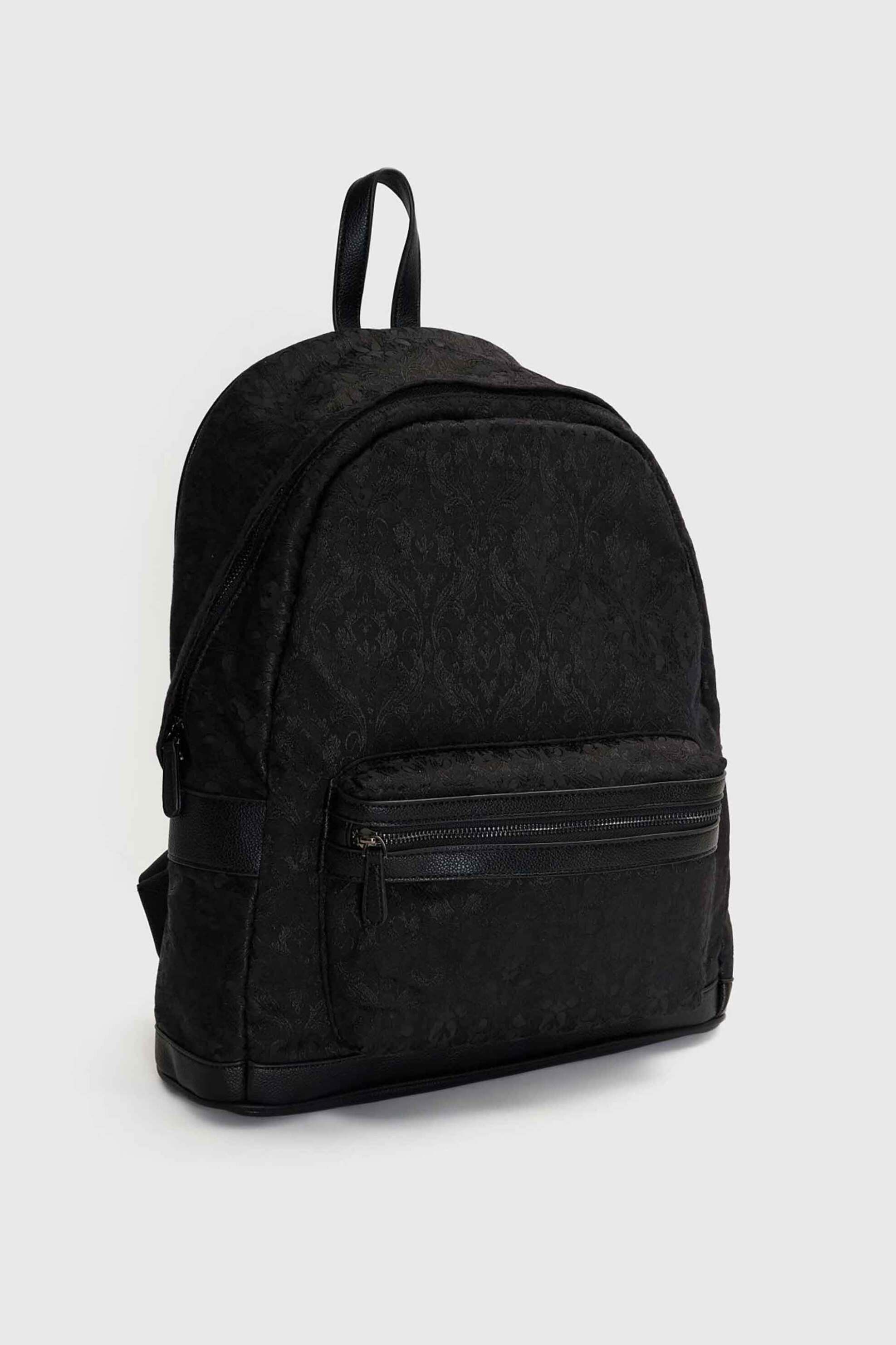 'ALE 'ALE γυναικείo backpack με ανάγλυφο σχέδιο - 8T23054 Μαύρο
