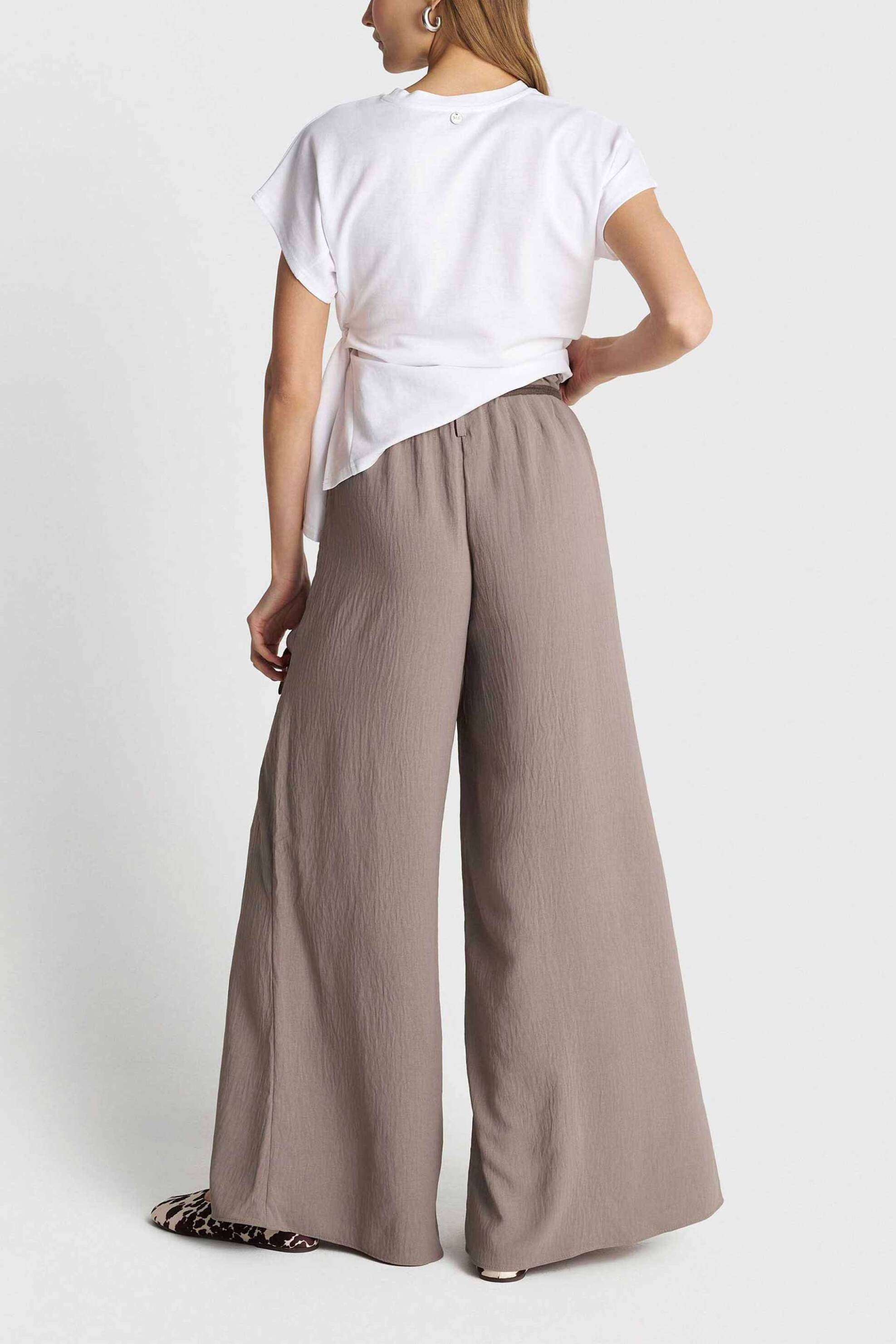 'ALE 'ALE γυναικεία παντελόνα μονόχρωμη Loose Fit - 82276008 Ανθρακί - 2
