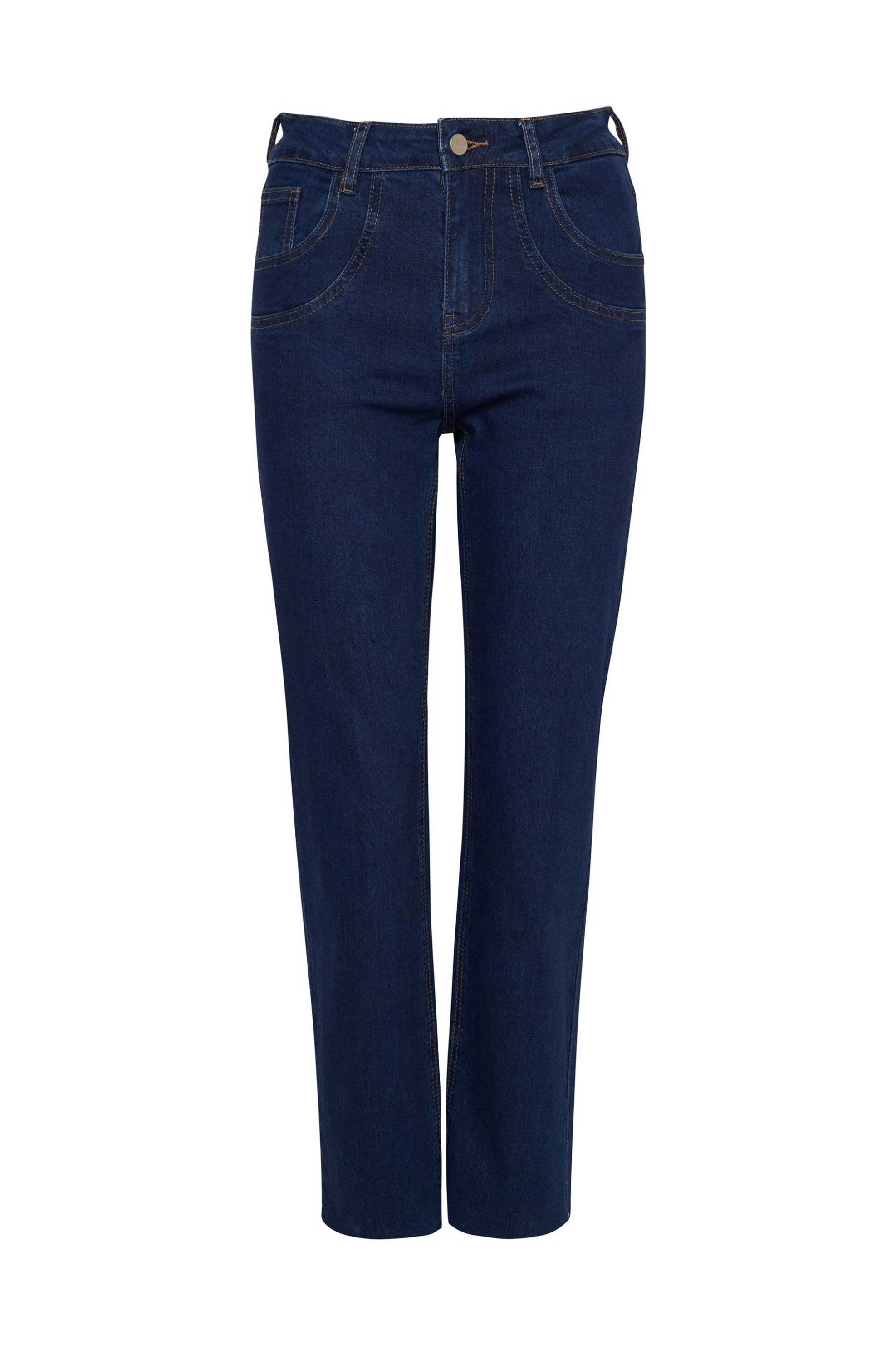 Ale Γυναικείο Τζιν Παντελόνι Straight Fit - 8920567C Denim Blue Σκούρο