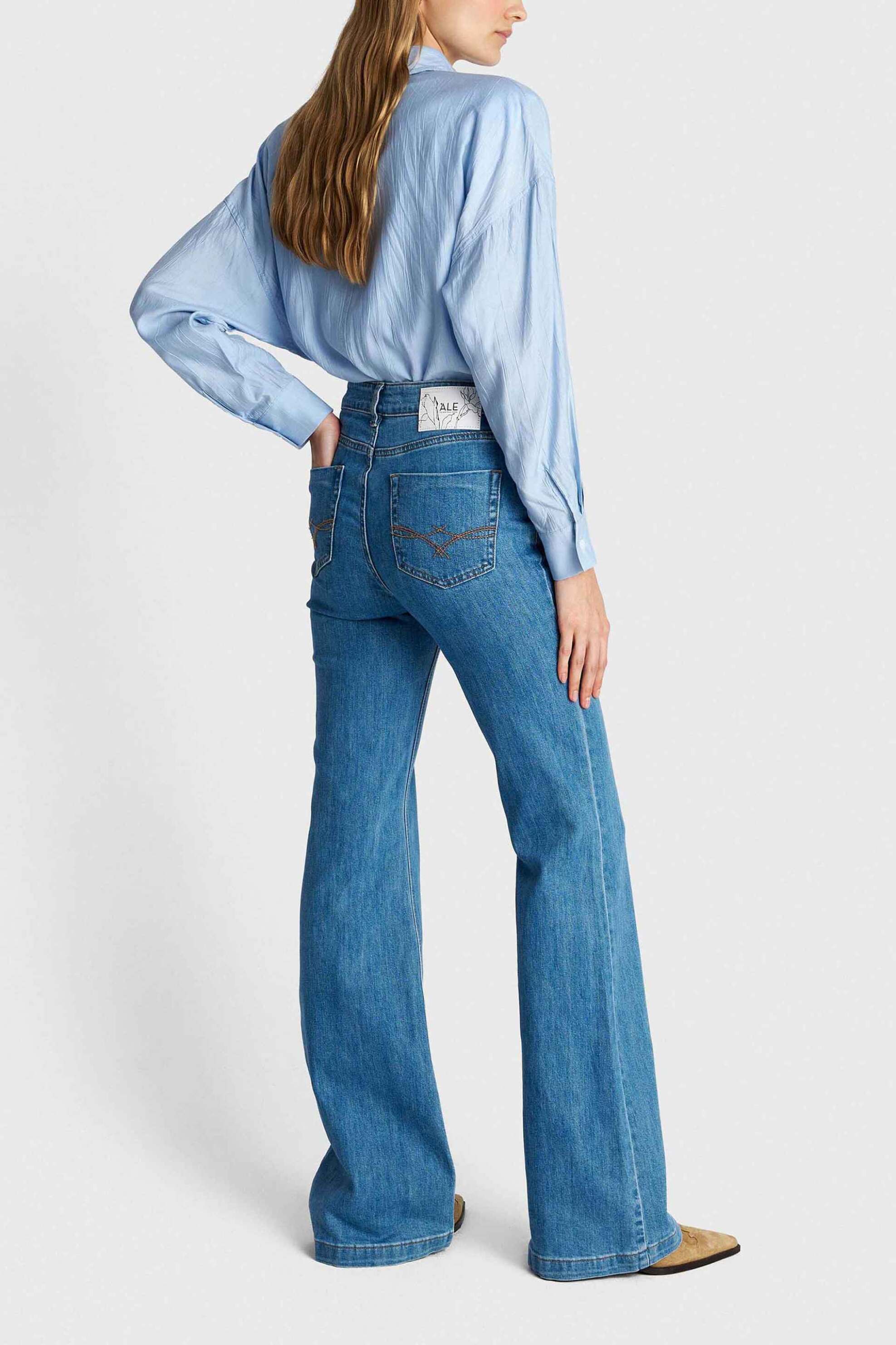 'ALE γυναικείο τζιν παντελόνι καμπάνα - 8923087 Denim Blue φωτογραφία