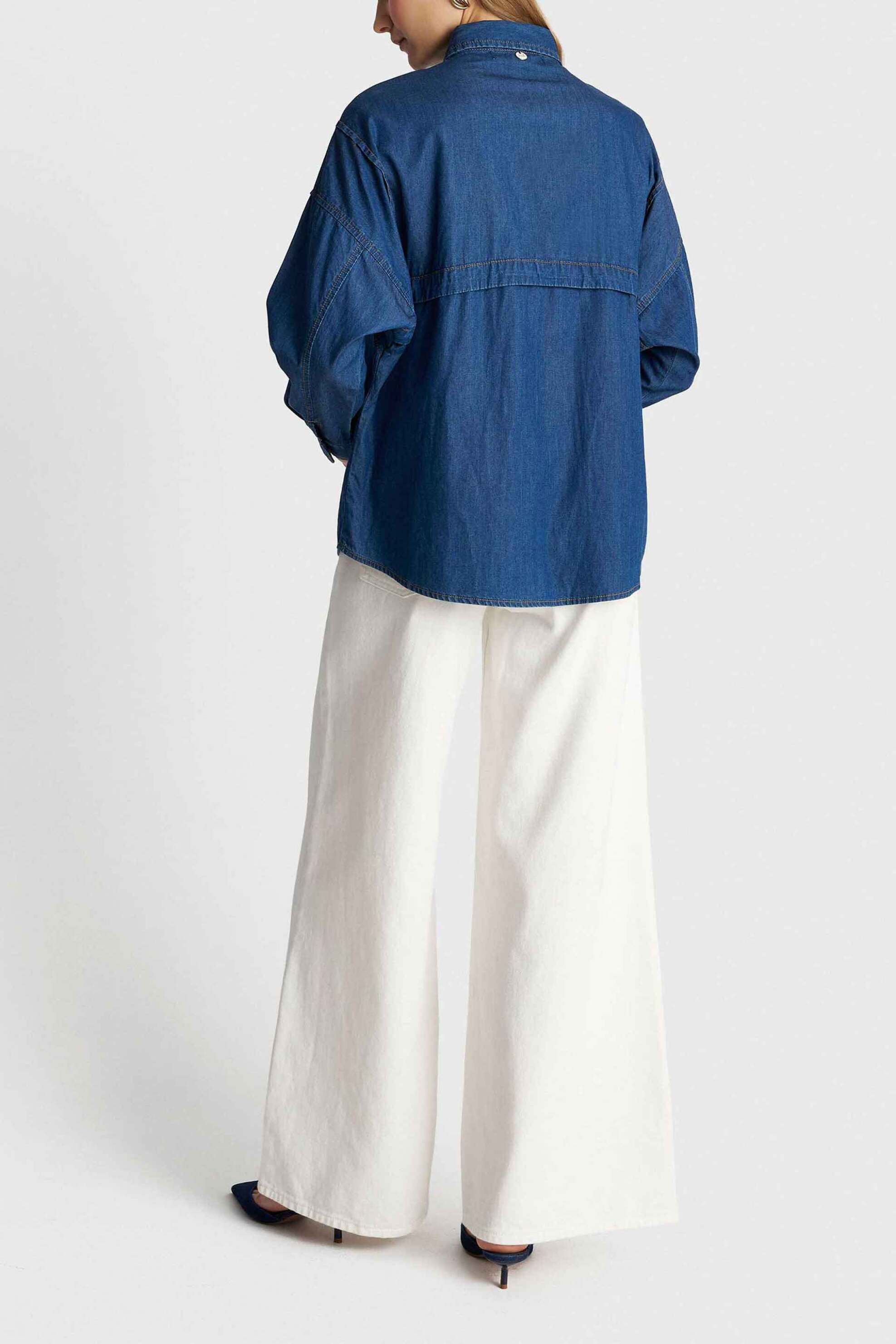 Ale Γυναικείο Denim Πουκάμισο με Τσέπη - 8923176 Blue Σκούρο
