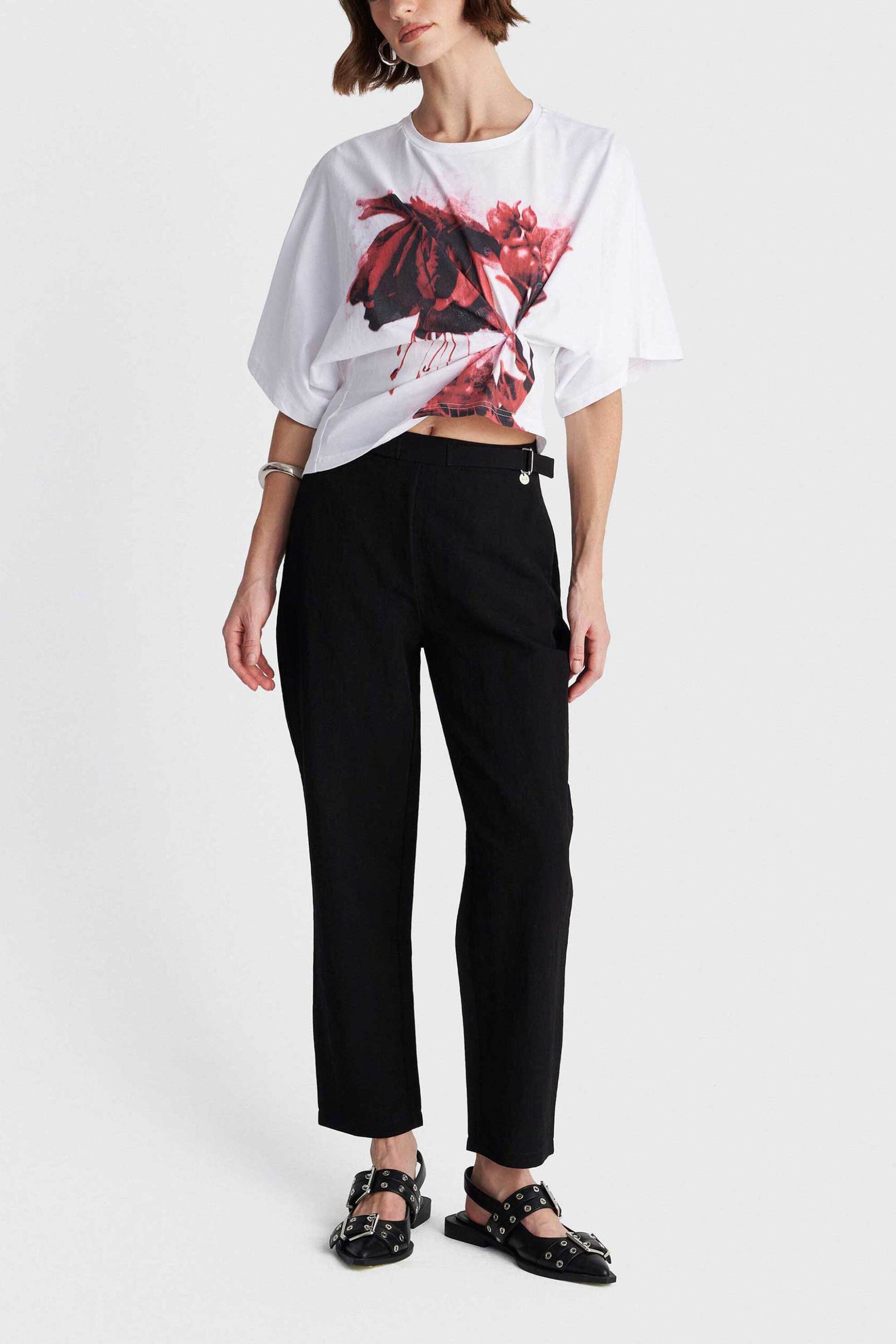 'ALE γυναικείο παντελόνι Straight Fit - 8923058 Μαύρο