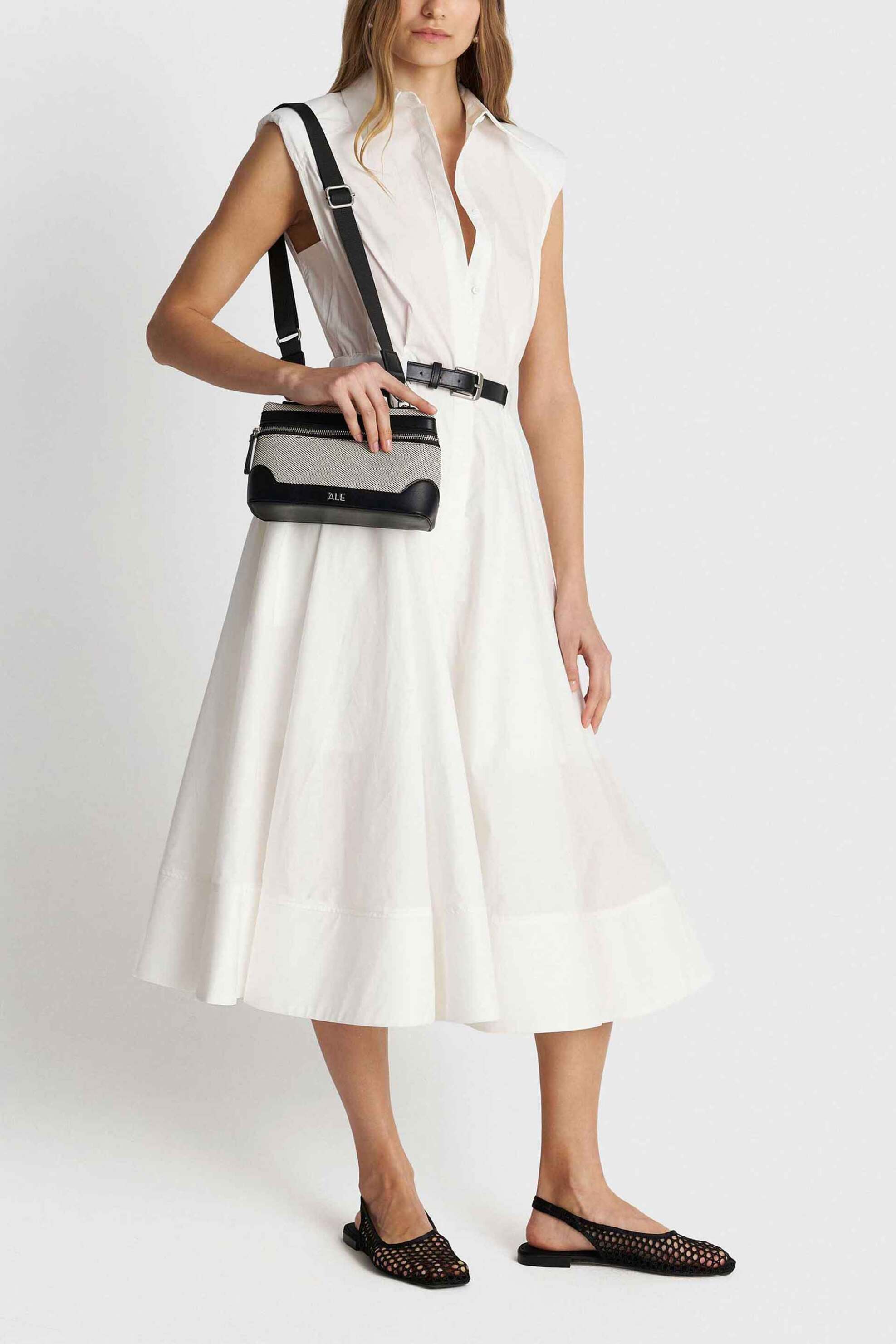 'ALE γυναικεία τσάντα crossbody με συνδυασμό υλικών - 8T23462 Μπεζ