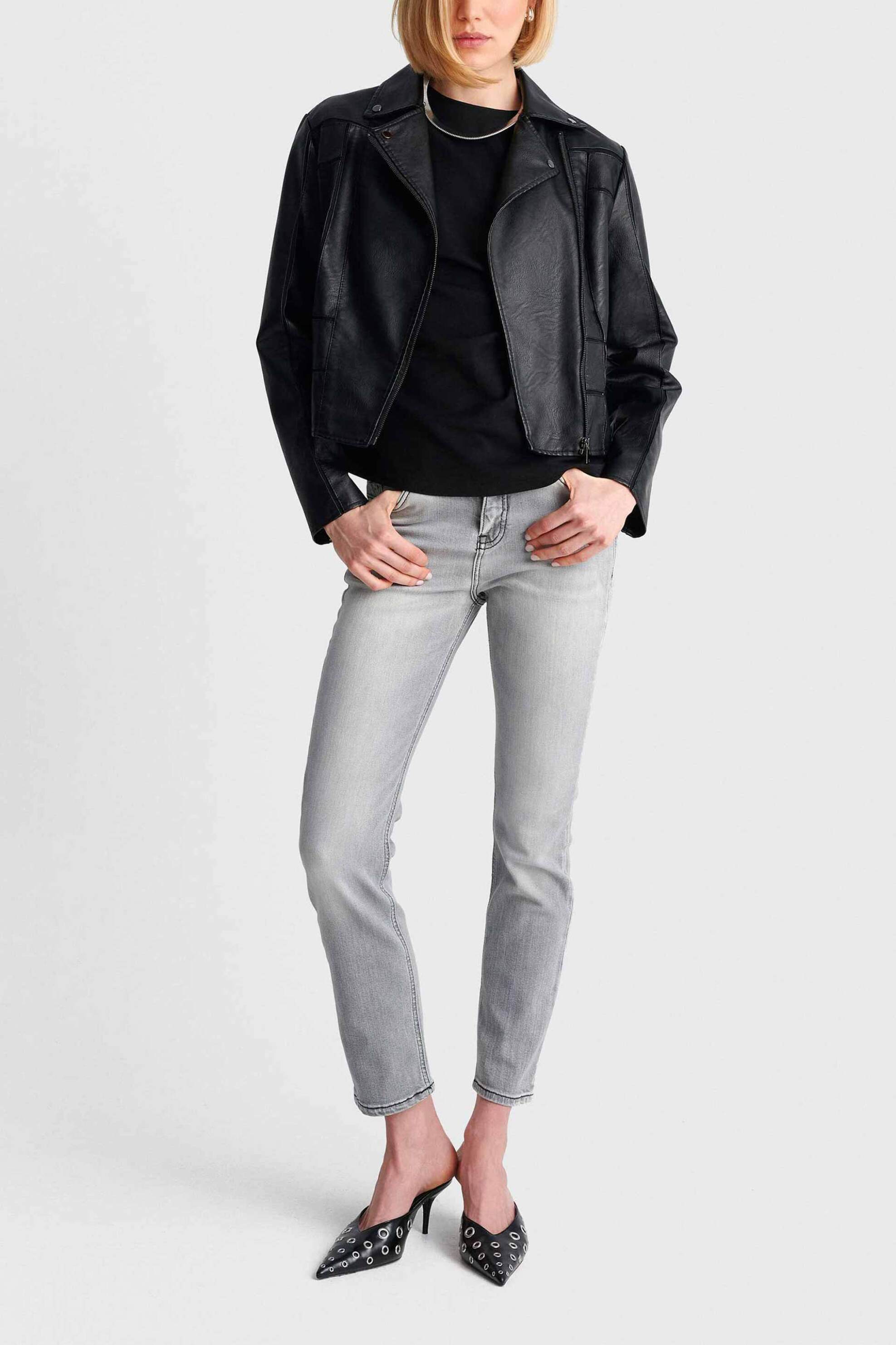Γυναικεία παντελόνια τζιν slim fit & skinny σε ανθρακι