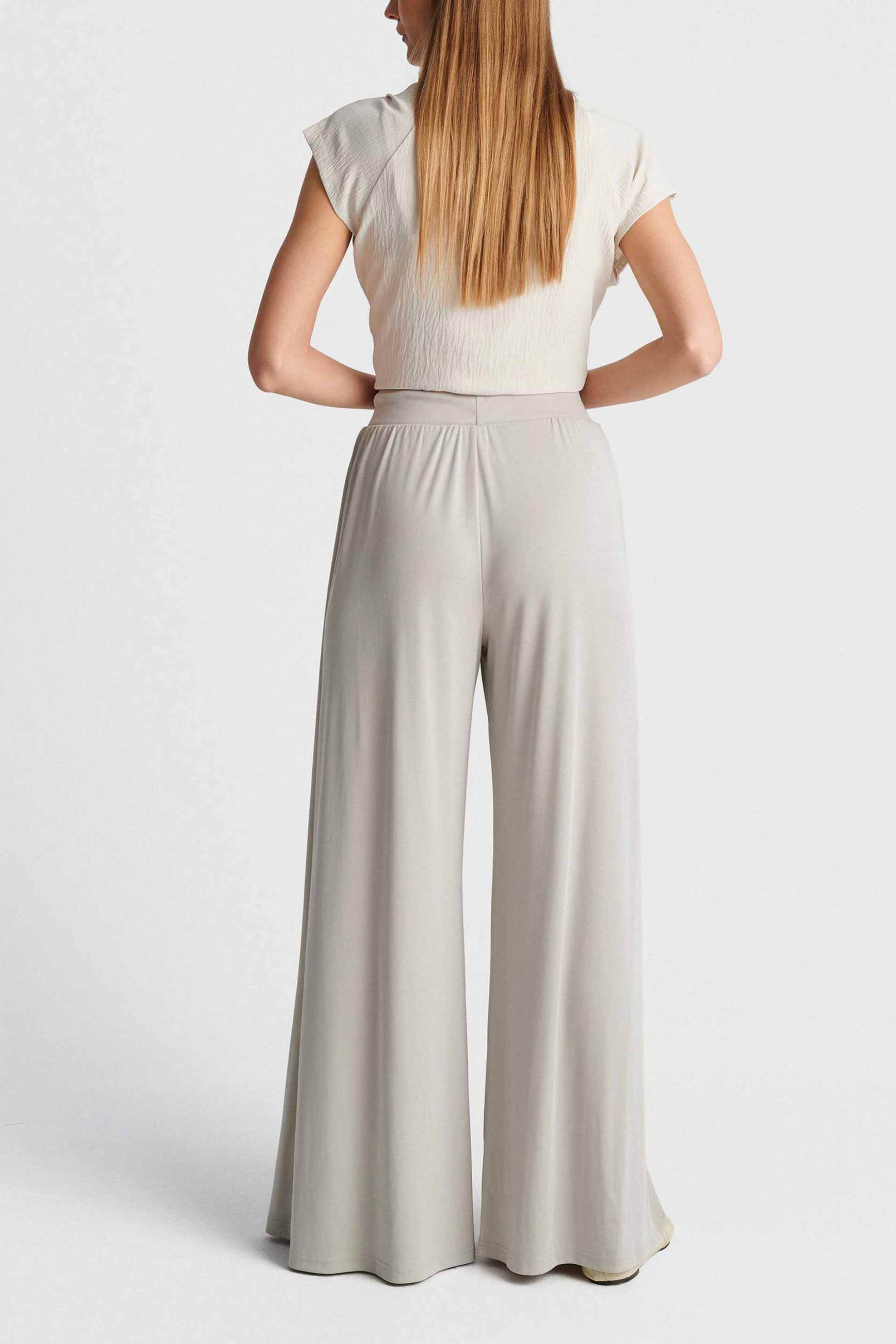 Ale Γυναικεία Παντελόνα Μονόχρωμη Loose Fit - 8923042 Εκρού