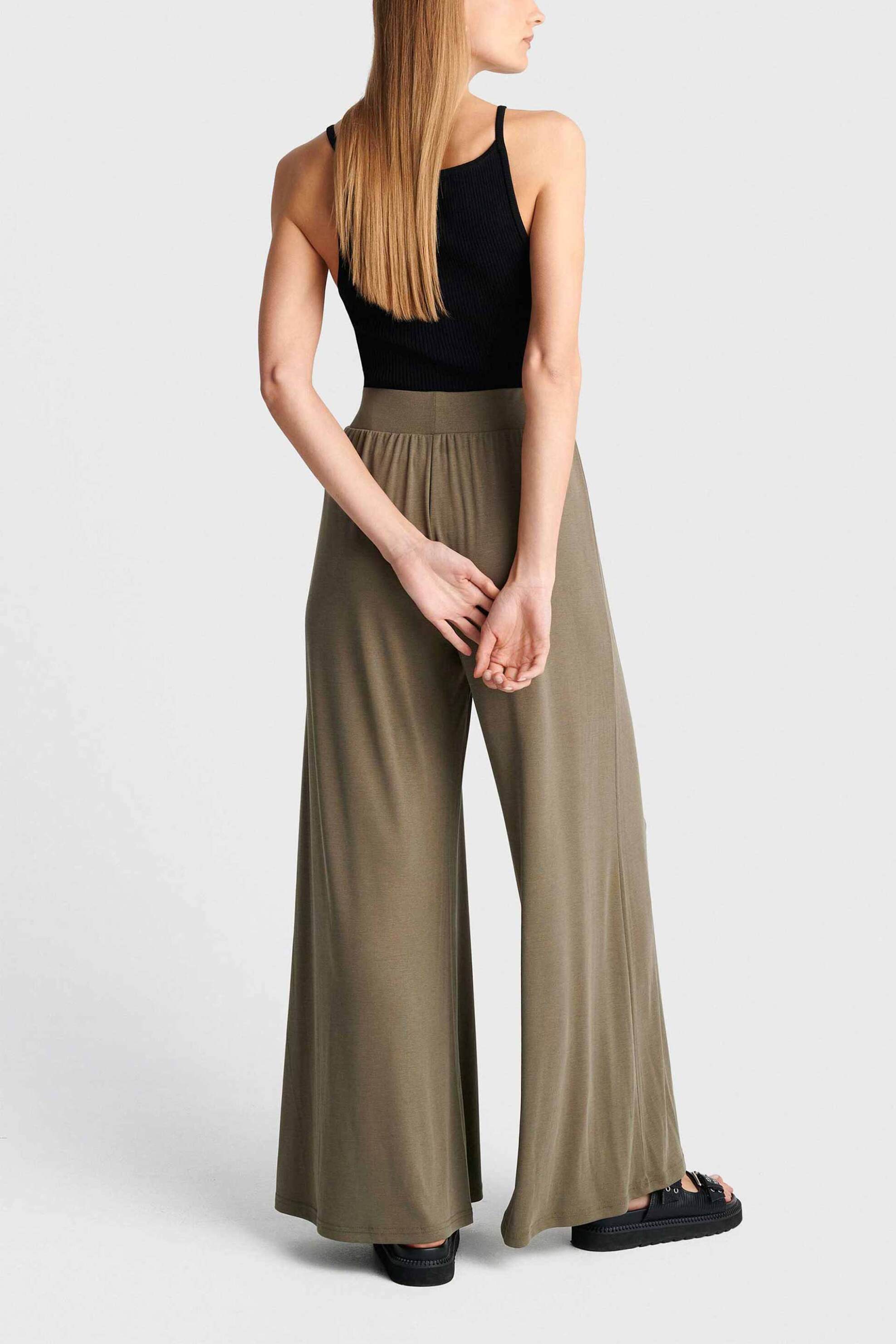 Ale Γυναικεία Παντελόνα Μονόχρωμη Loose Fit - 8923042 Χακί