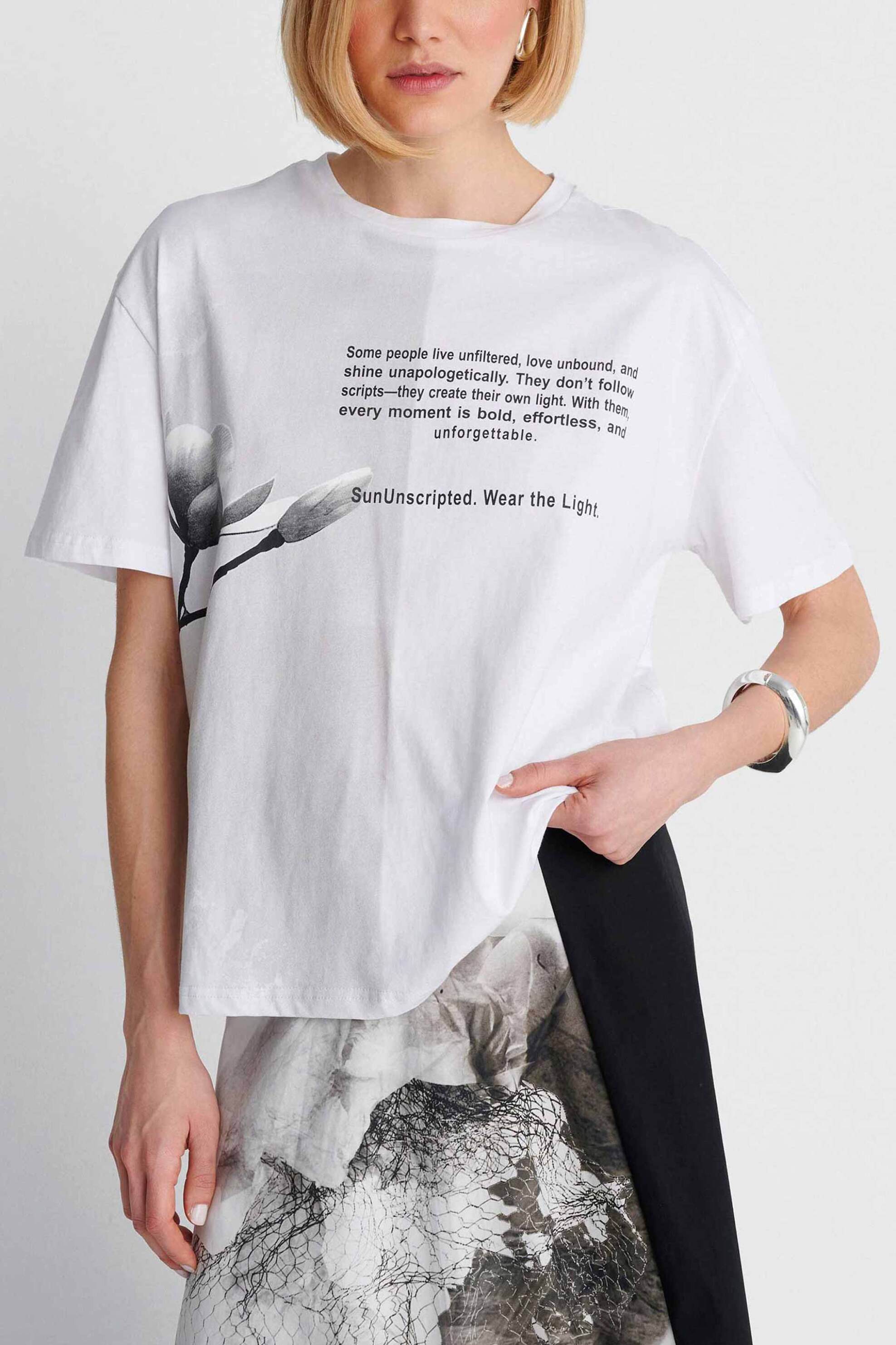 ‘ALE γυναικείο T-shirt με lettering – 8923138 Λευκό