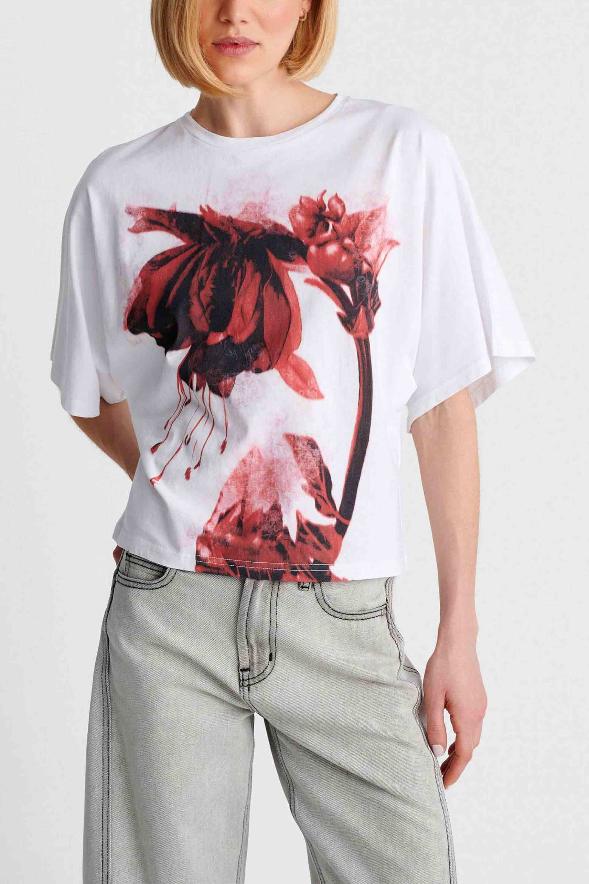 ‘ALE γυναικείο T-shirt με print – 8923139 Λευκό