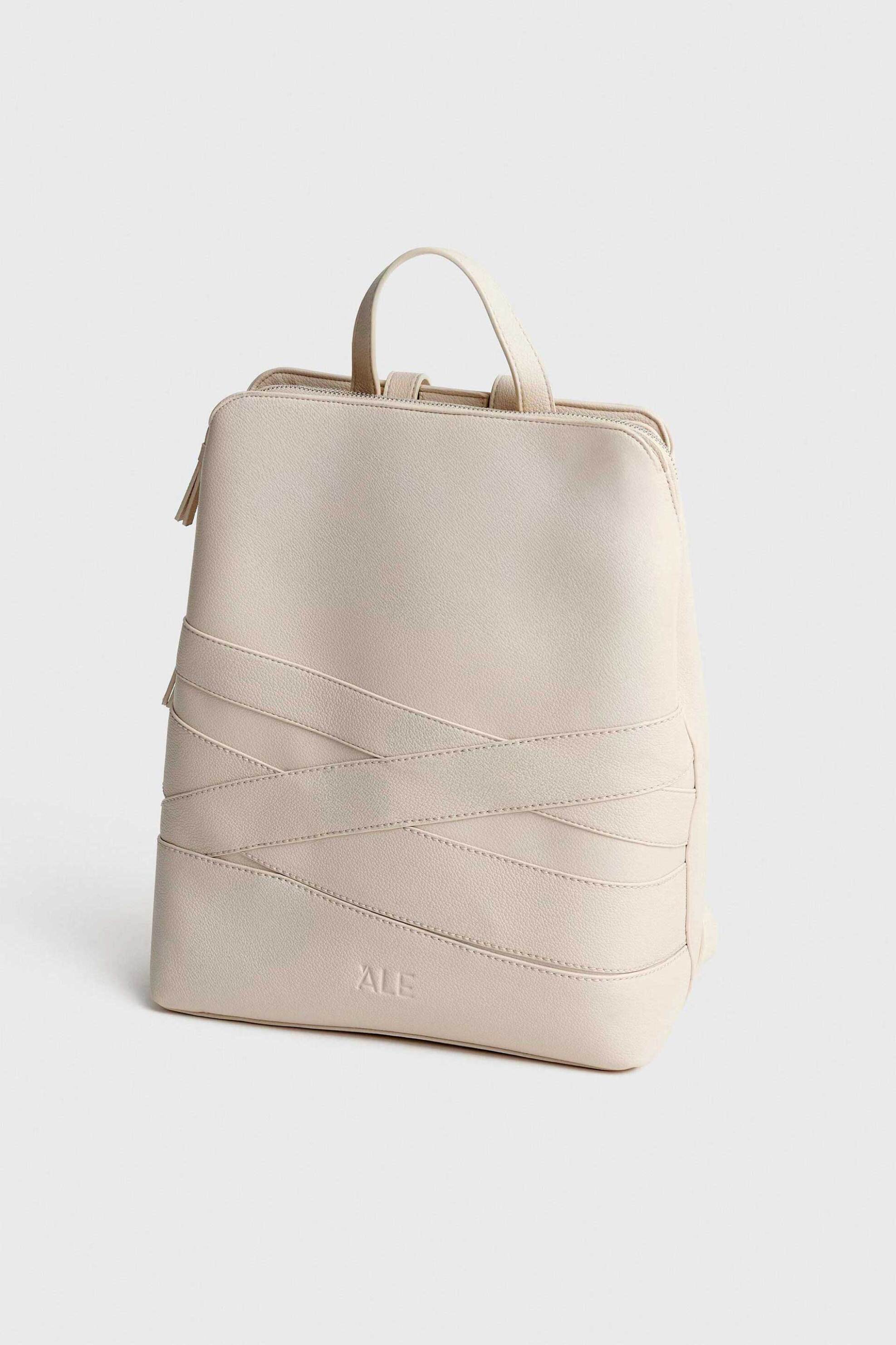 'ALE γυναικεία τσάντα backpack με δερμάτινη όψη - 8T23463 Μπεζ