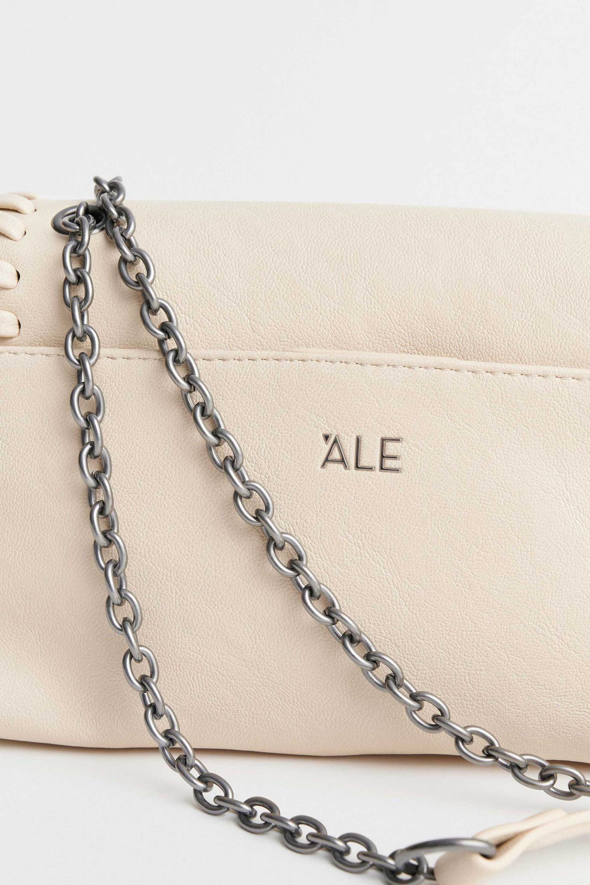 'ALE γυναικεία τσάντα crossbody με αλυσίδα - 8T23468 Μπεζ