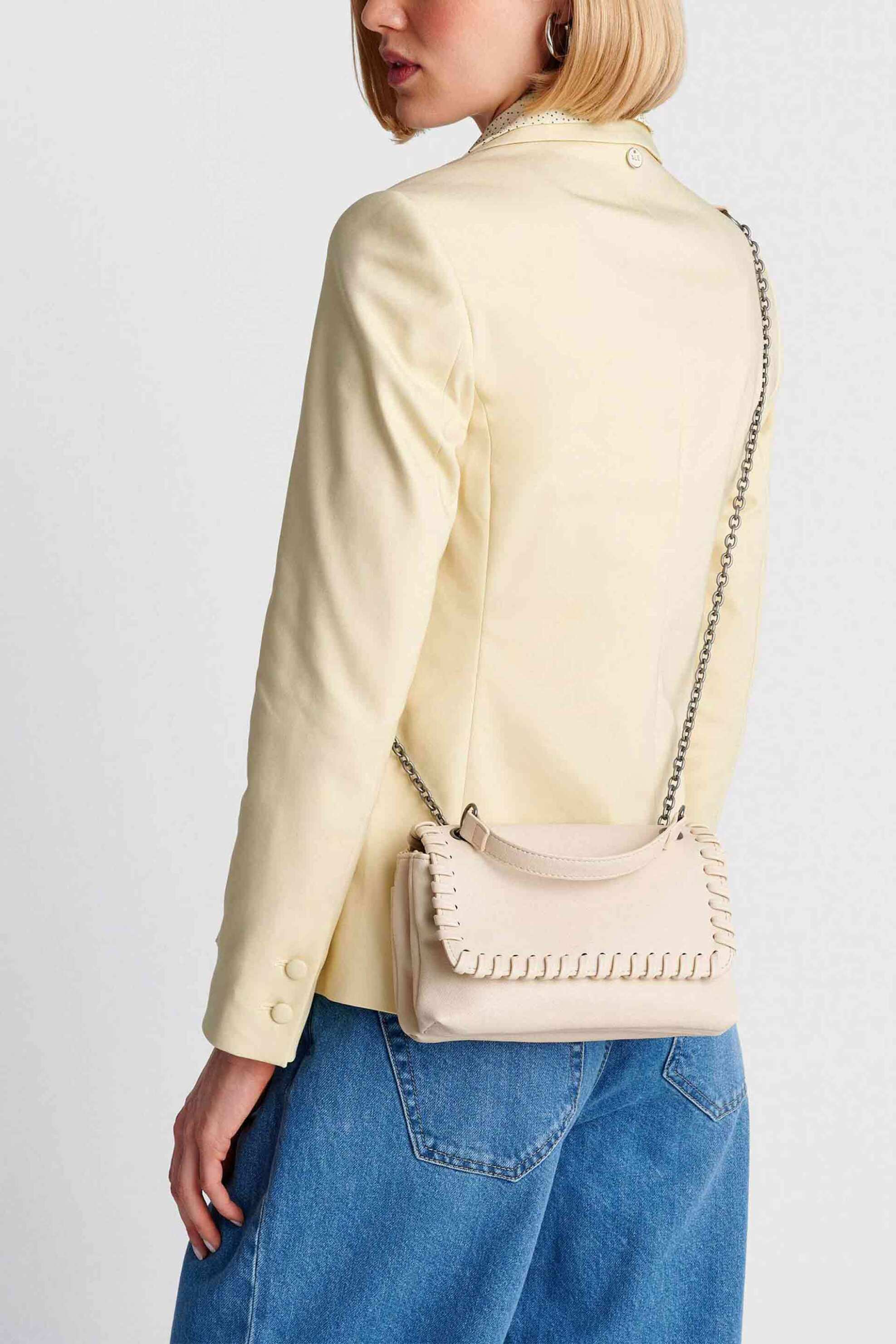 Ale Γυναικεία Τσάντα Crossbody με Αλυσίδα - 8T23468 Μπεζ