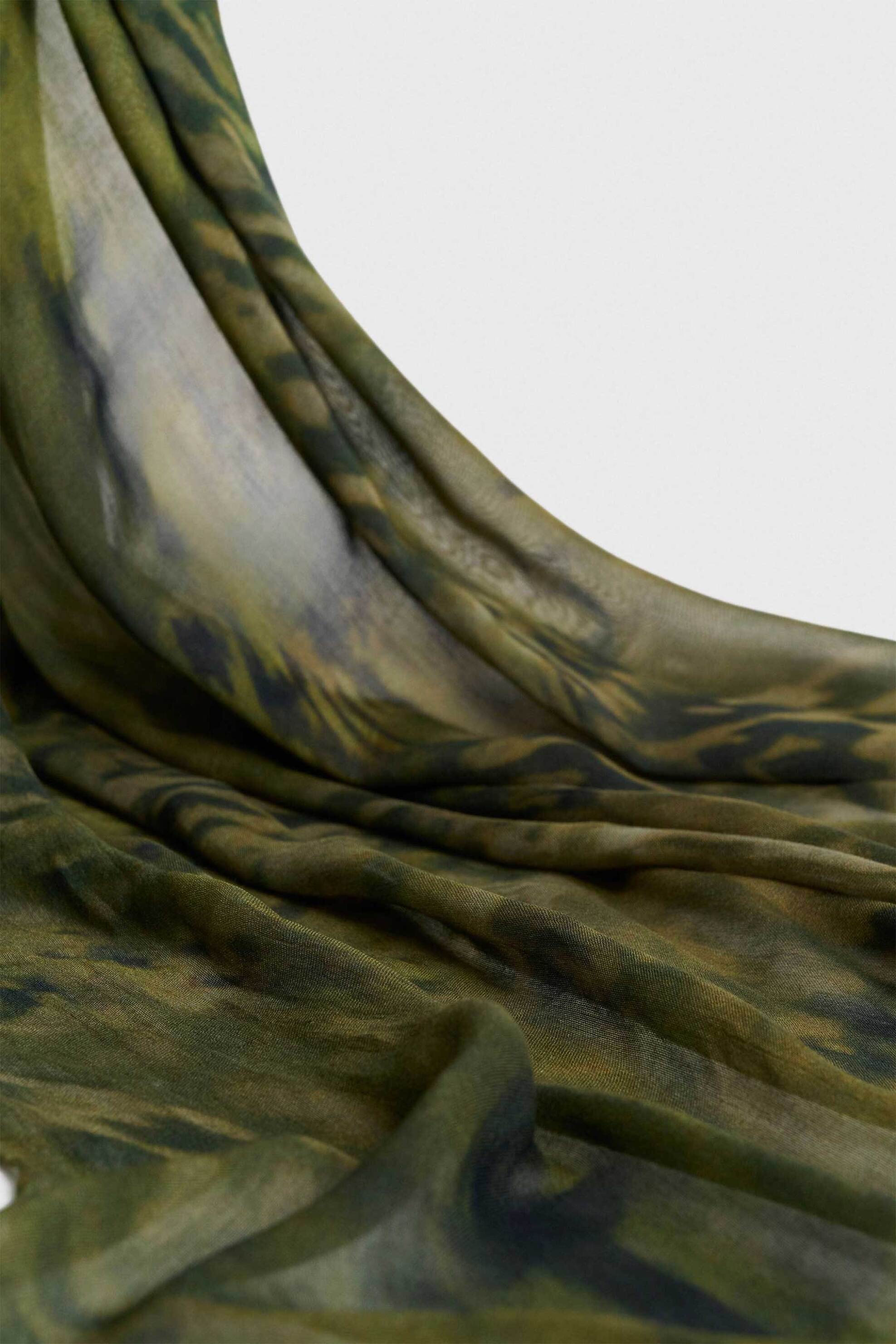 'ALE γυναικείο παρεό με tie-dye σχέδιο - 8J23887 Πράσινο Σκούρο