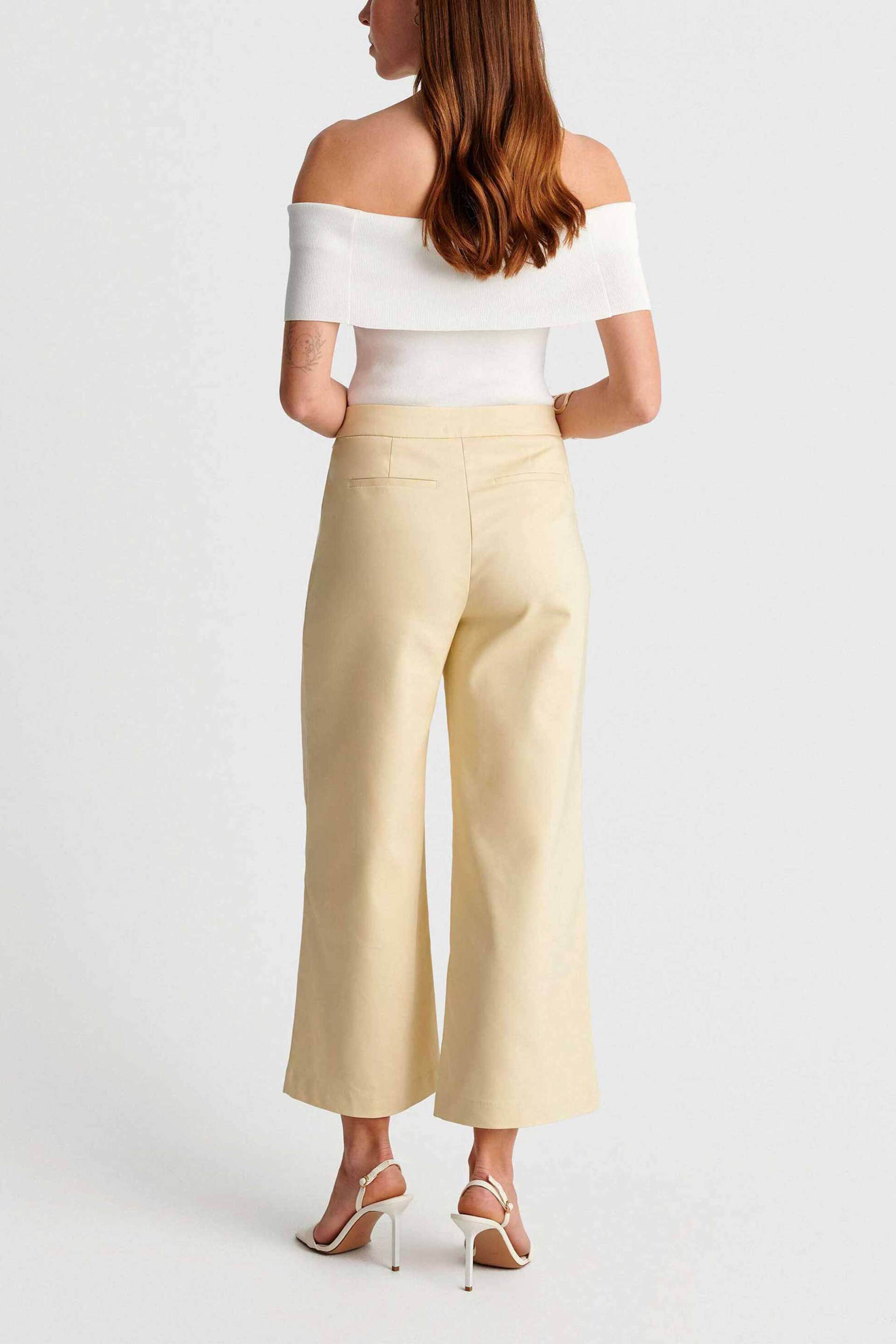 Ale Γυναικείο Παντελόνι Cropped - 8923055 Κίτρινο Pastel