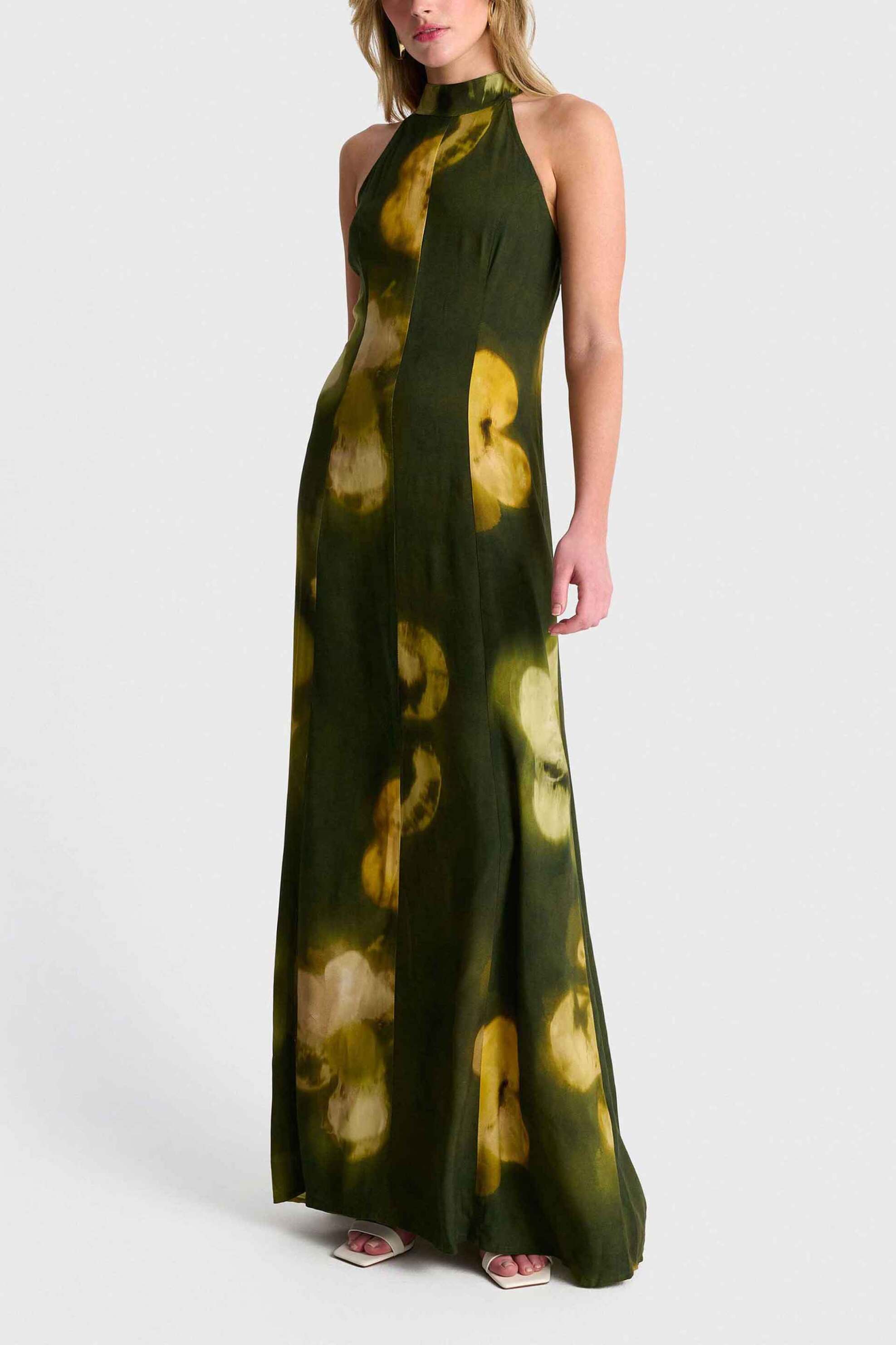 'ALE γυναικείο maxi φόρεμα με floral print - 8923517 Κυπαρισσί