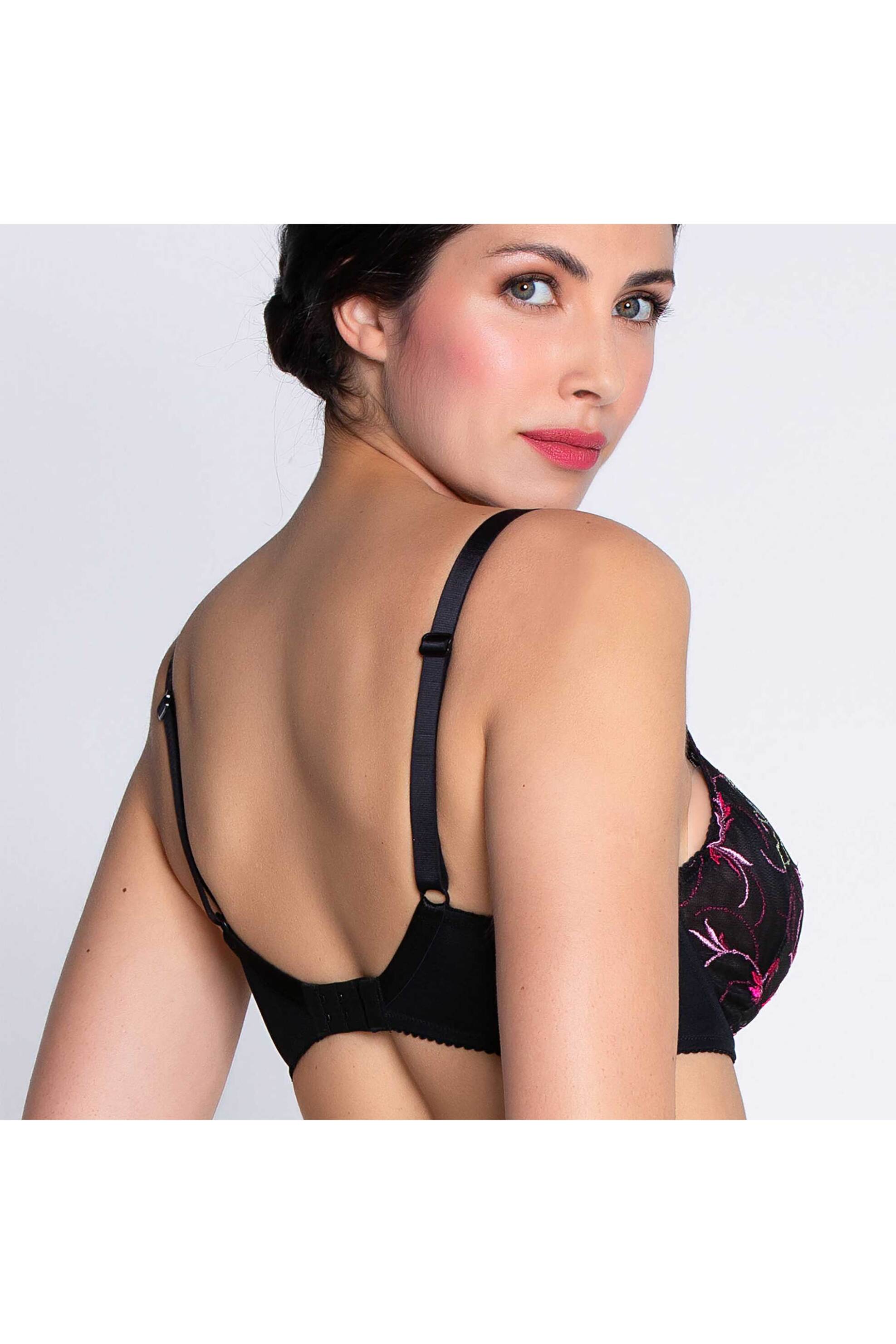Lise Charmel γυναικείο σουτιέν με δαντέλα Cup F "Floraison Passion Underwire Bra For Well-Being" - BCH6186F Μαύρο φωτογραφία