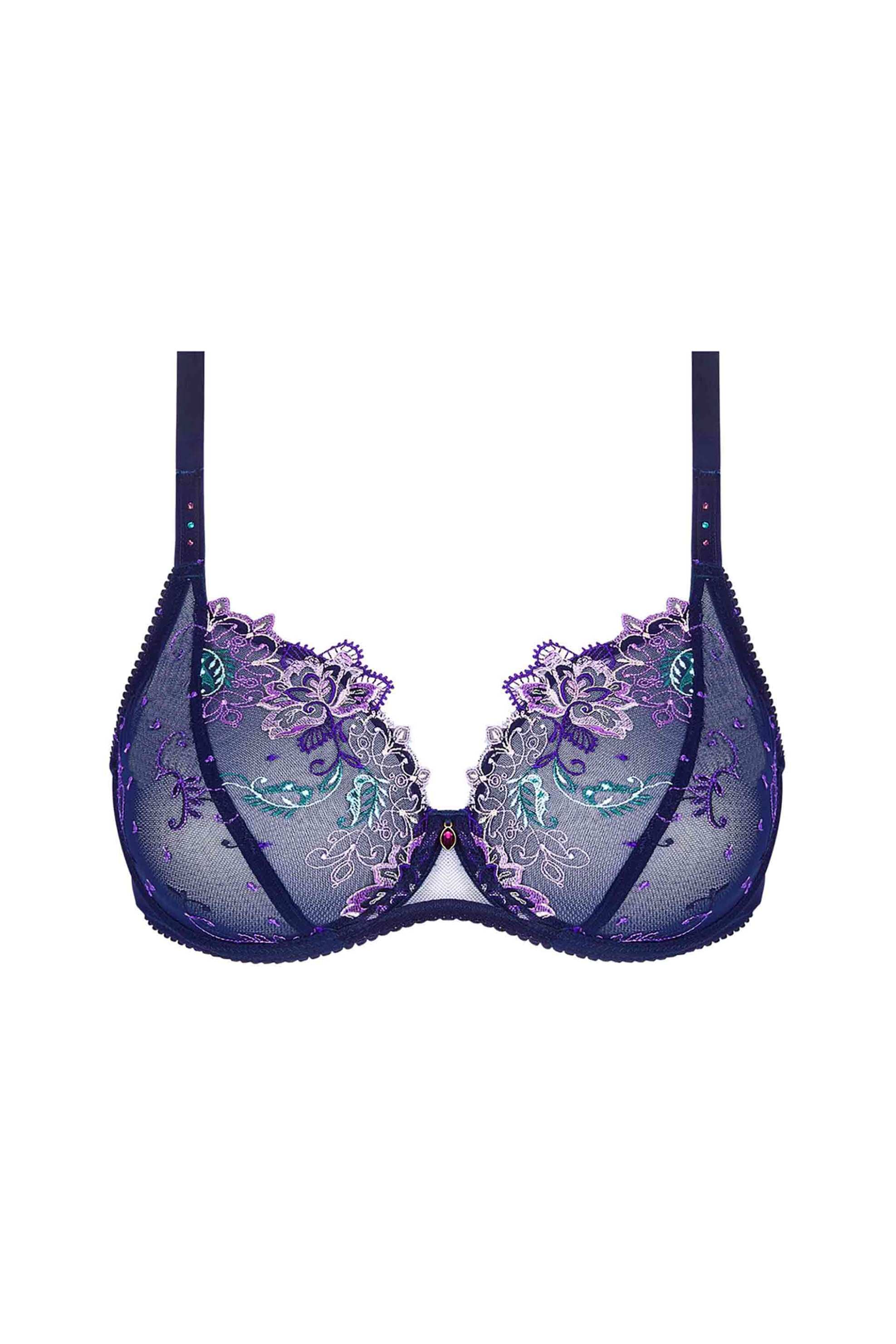 Lise Charmel γυναικείο σουτιέν triangle με δαντέλα Cup E "Deesse Desirs" - BCH6777E Μπλε φωτογραφία