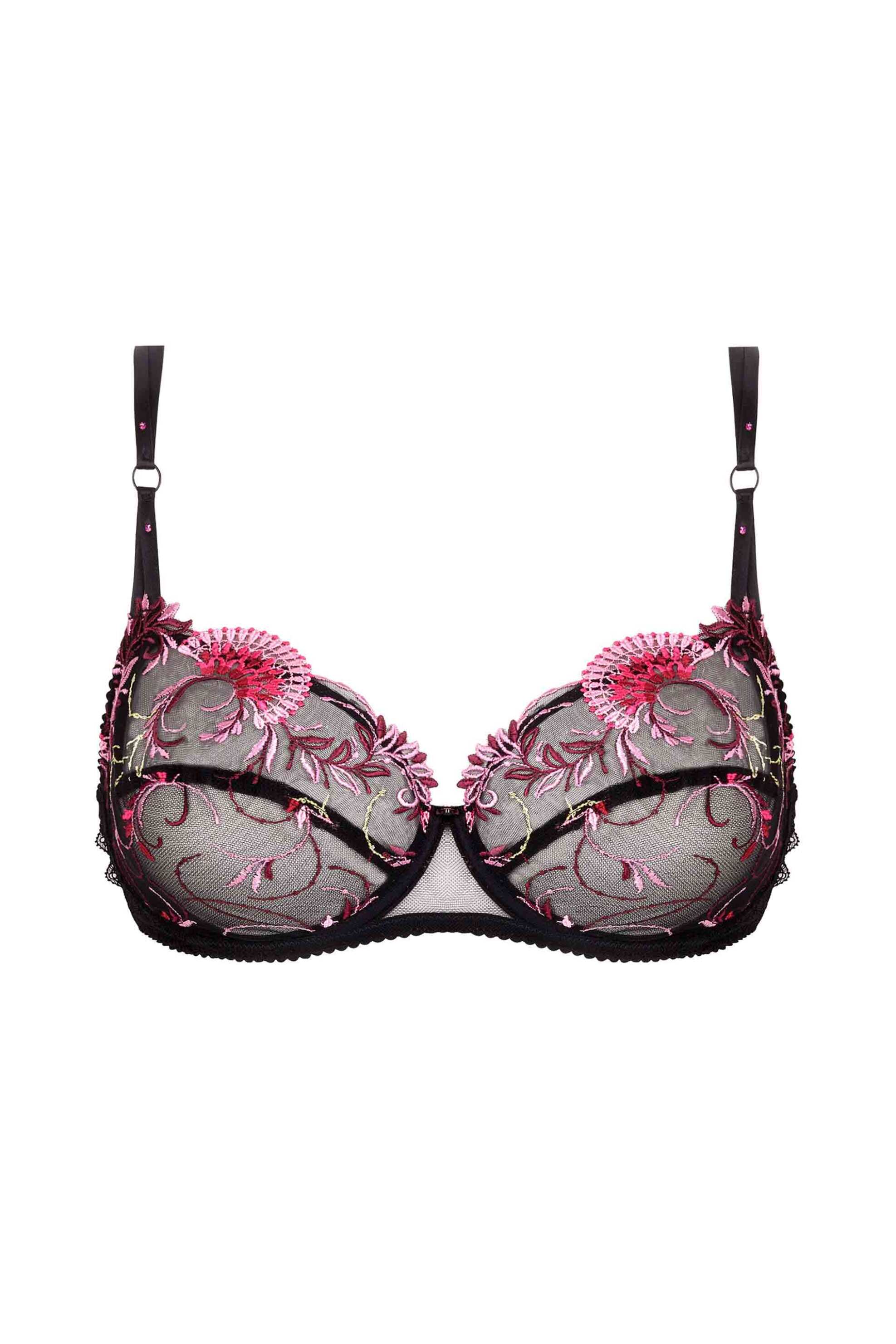 Lise Charmel γυναικείο σουτιέν half cup με δαντέλα Cup Ε "Floraison Passion" - BCH3086E Μαύρο φωτογραφία