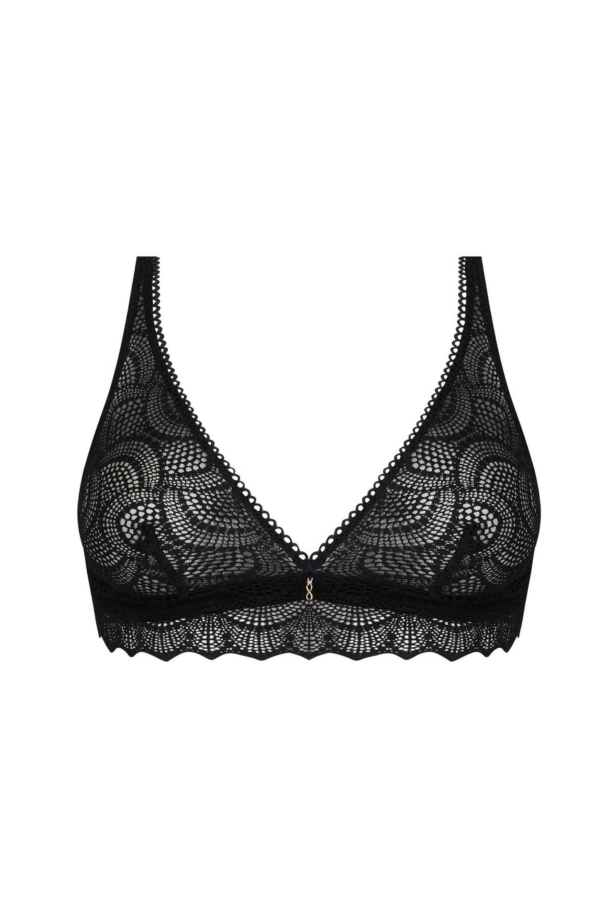 Lise Charmel γυναικείο σουτιέν triangle με δαντέλα "Sexy Bohème" - ECJ6640 Μαύρο φωτογραφία