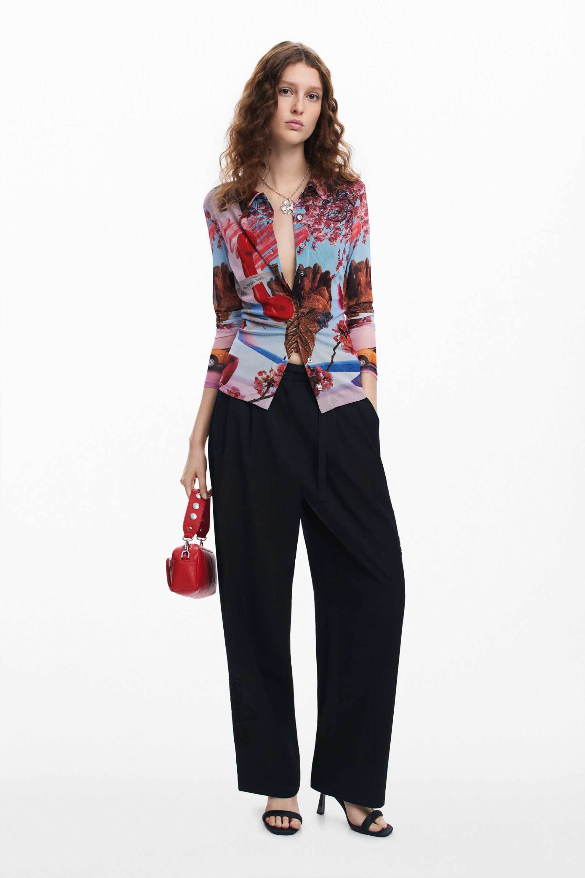 Desigual γυναικείο πουκάμισο με all-over print Regular Fit - 24WWTK84 Πολύχρωμο φωτογραφία