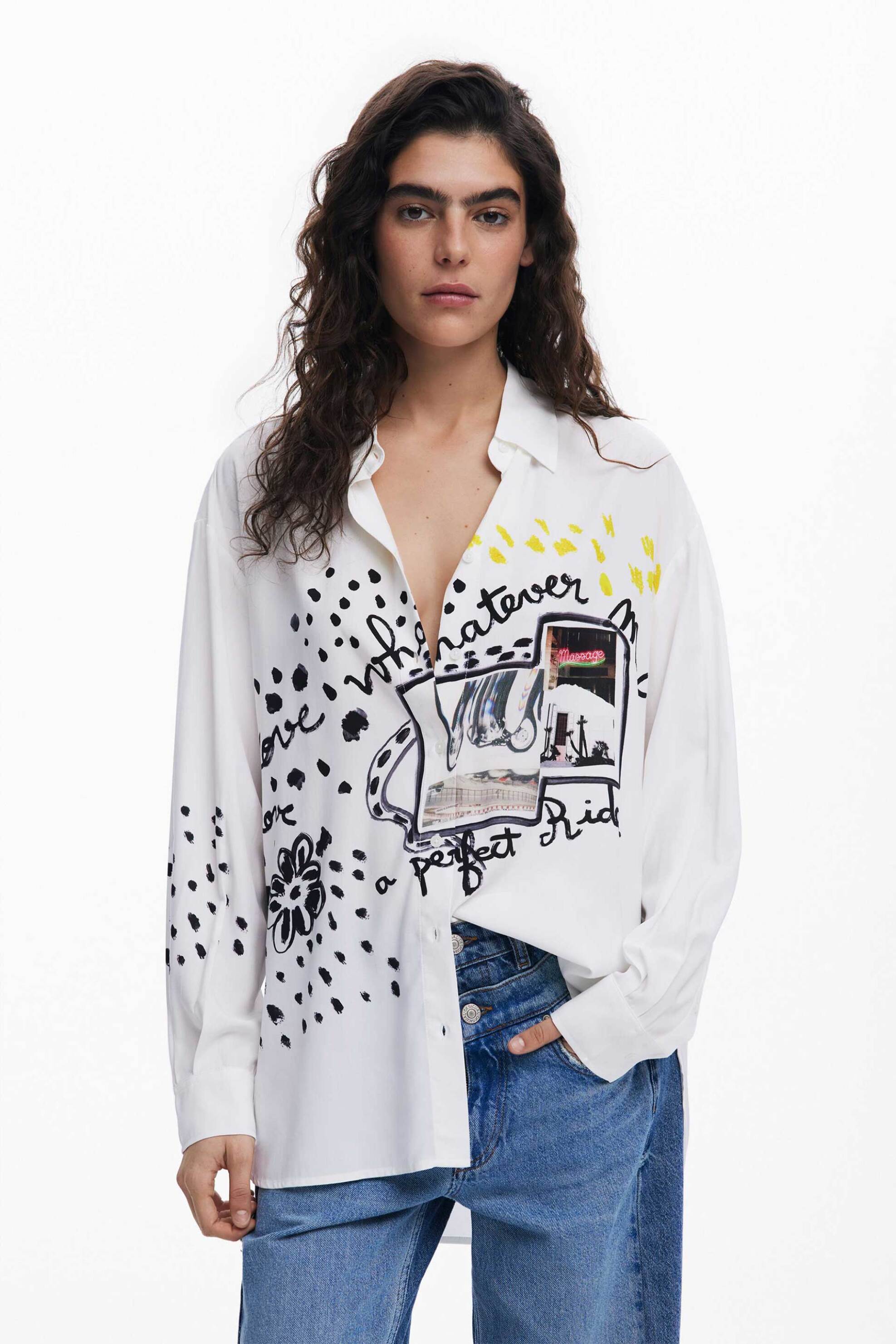 DESIGUAL Desigual γυναικείo πουκάμισο με print 
