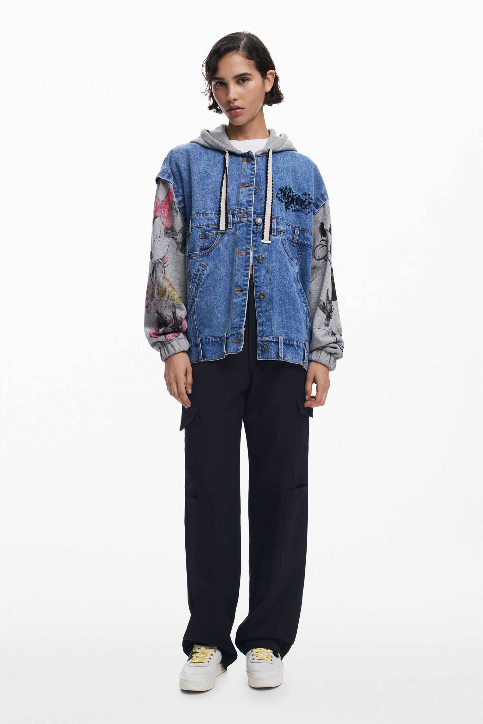 Desigual γυναικείo denim jacket με κουκούλα "Minnie" - 25SWED49 Γαλάζιο φωτογραφία