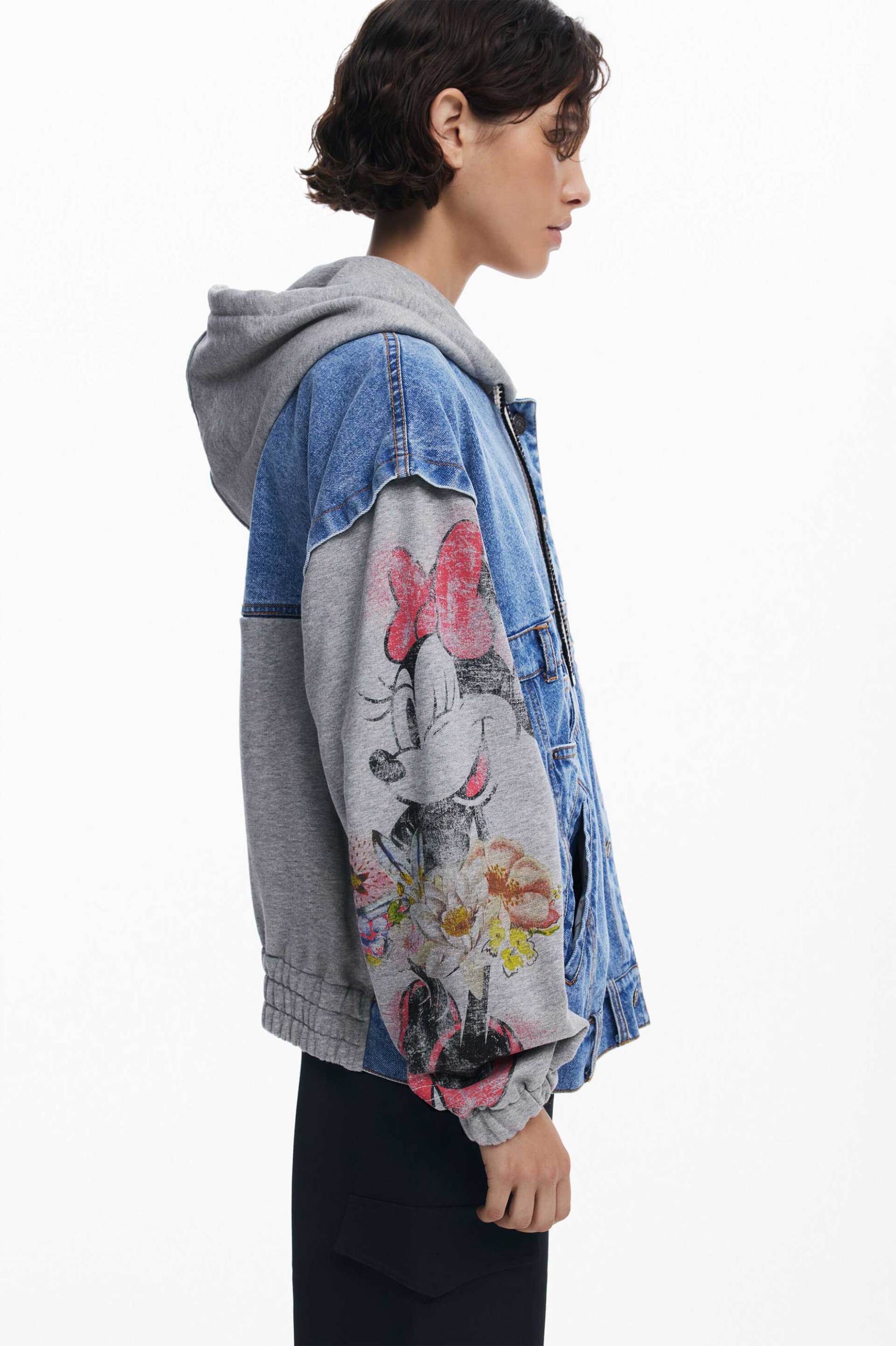 DESIGUAL Desigual γυναικείo denim jacket με κουκούλα "Minnie" - 25SWED49 Γαλάζιο - 3
