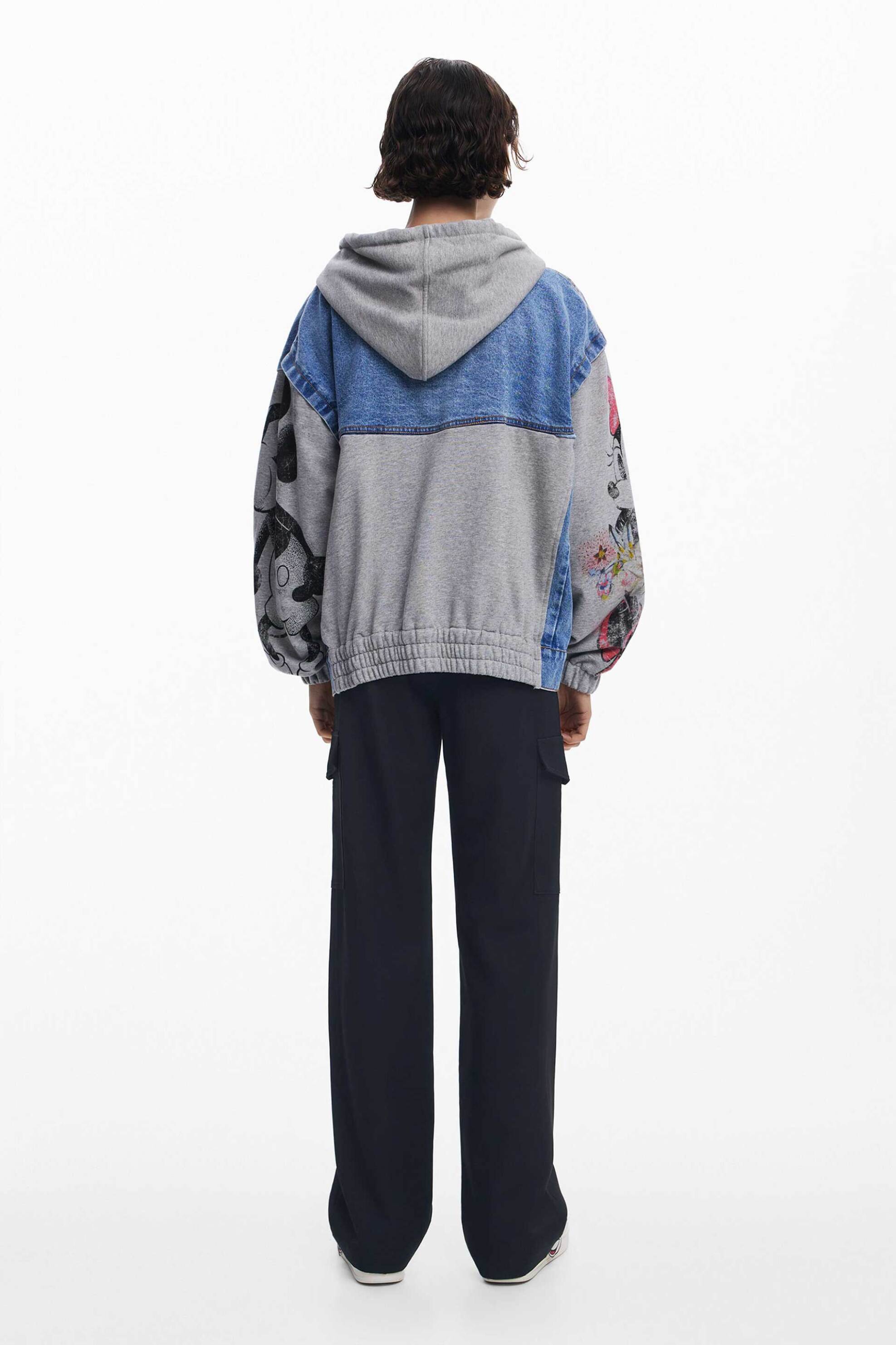 DESIGUAL Desigual γυναικείo denim jacket με κουκούλα "Minnie" - 25SWED49 Γαλάζιο - 4