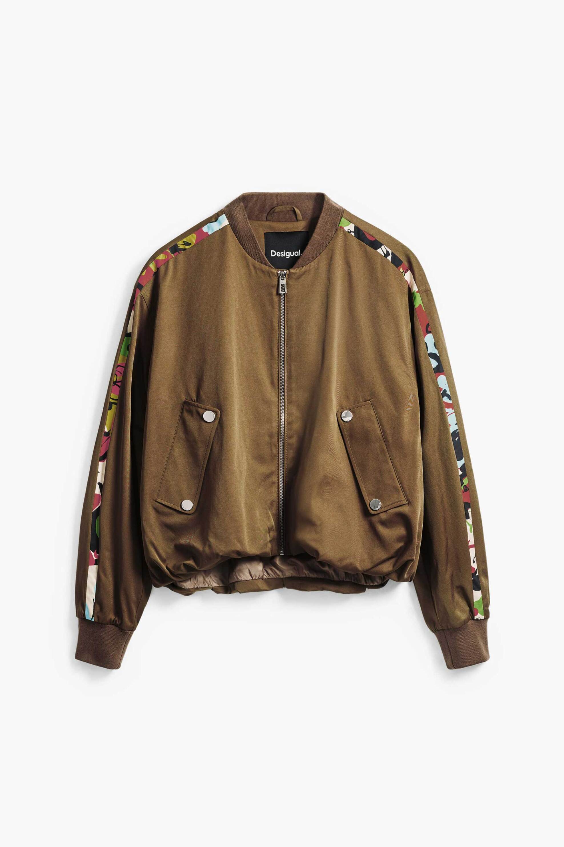 DESIGUAL Desigual γυναικείo bomber jacket με κεντήματα "Paisleys Lacroix" - 25SWEW35 Καφέ - 4