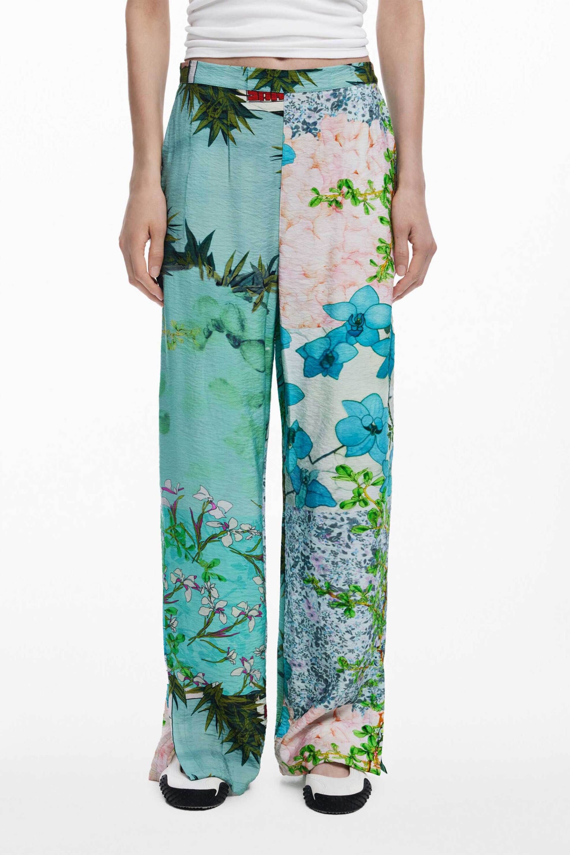 Desigual γυναικείο παντελόνι με floral σχέδιο 