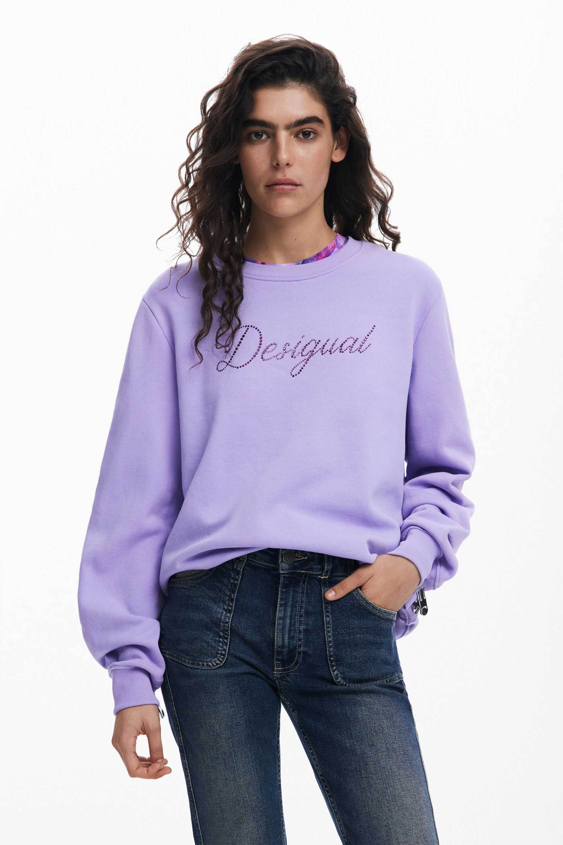 DESIGUAL Desigual γυναικείο φούτερ με λογότυπο 