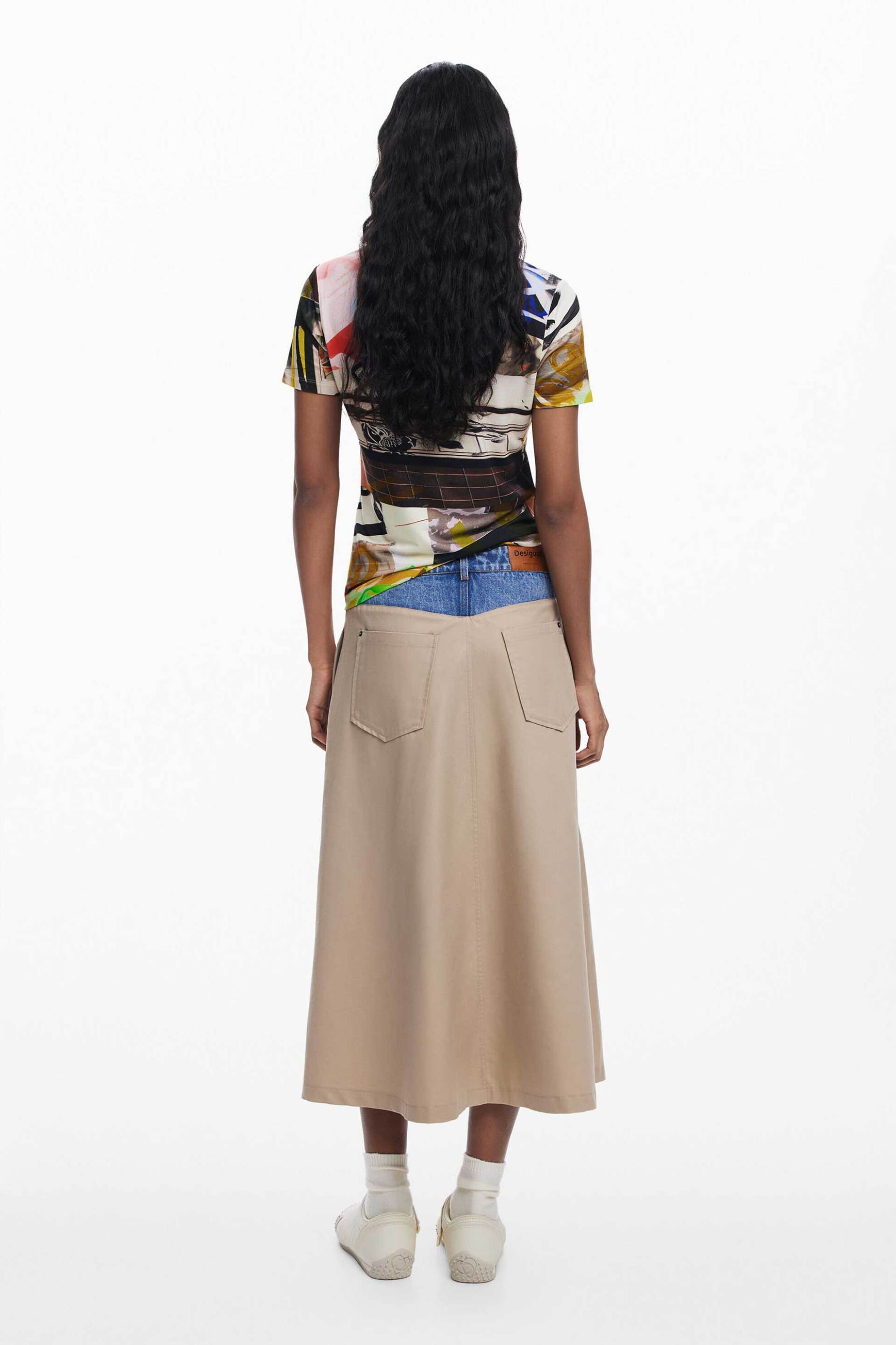DESIGUAL Desigual γυναικείο T-shirt με print "Collage" - 25SWTK14 Πολύχρωμο - 3
