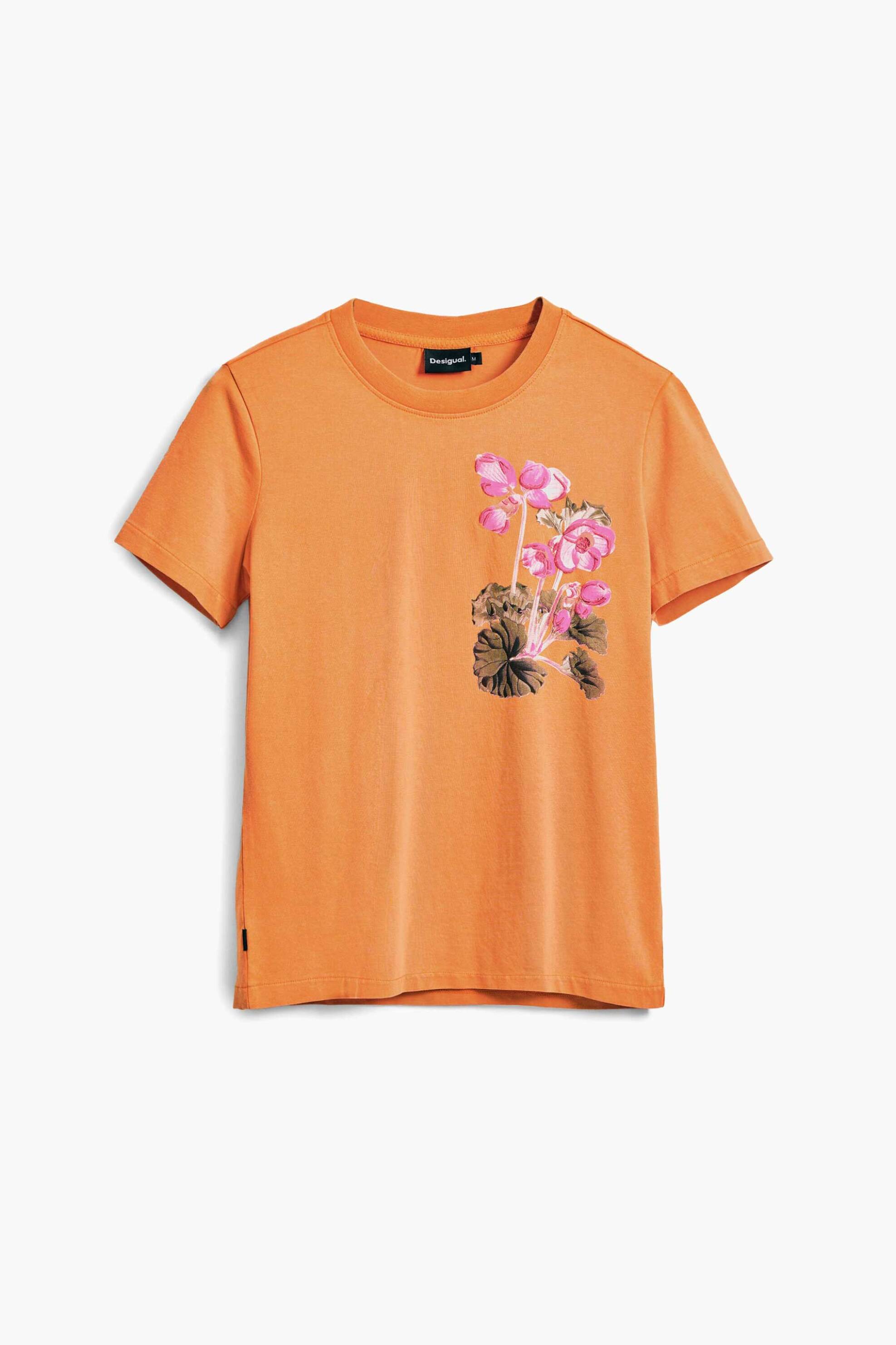 DESIGUAL Desigual γυναικείο T-shirt με floral print "Botanical" - 25SWTK48 Πορτοκαλί - 4