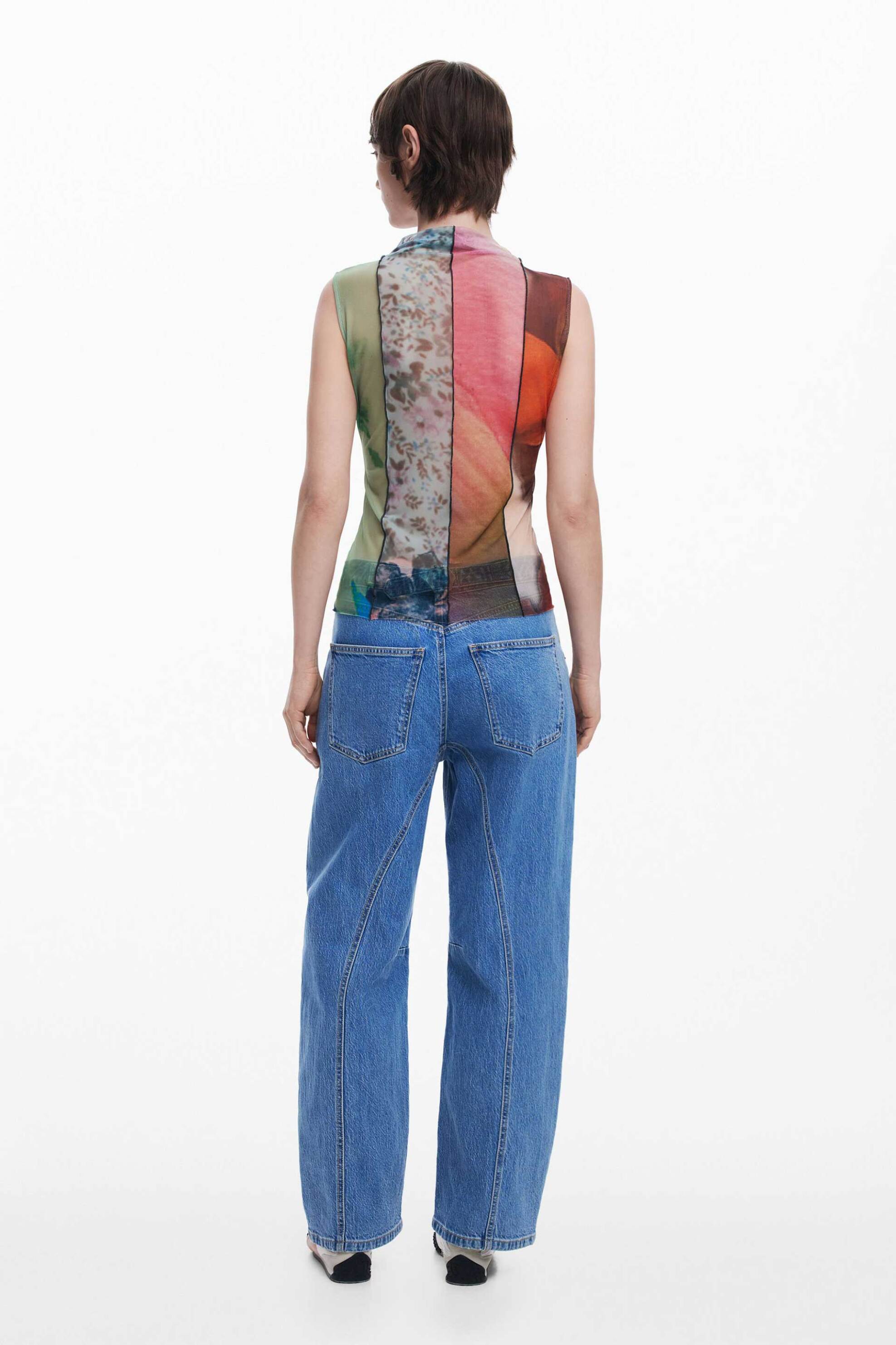 DESIGUAL Desigual γυναικείο τοπ με print arty "St. Johns" - 25SWTK87 Πολύχρωμο - 3
