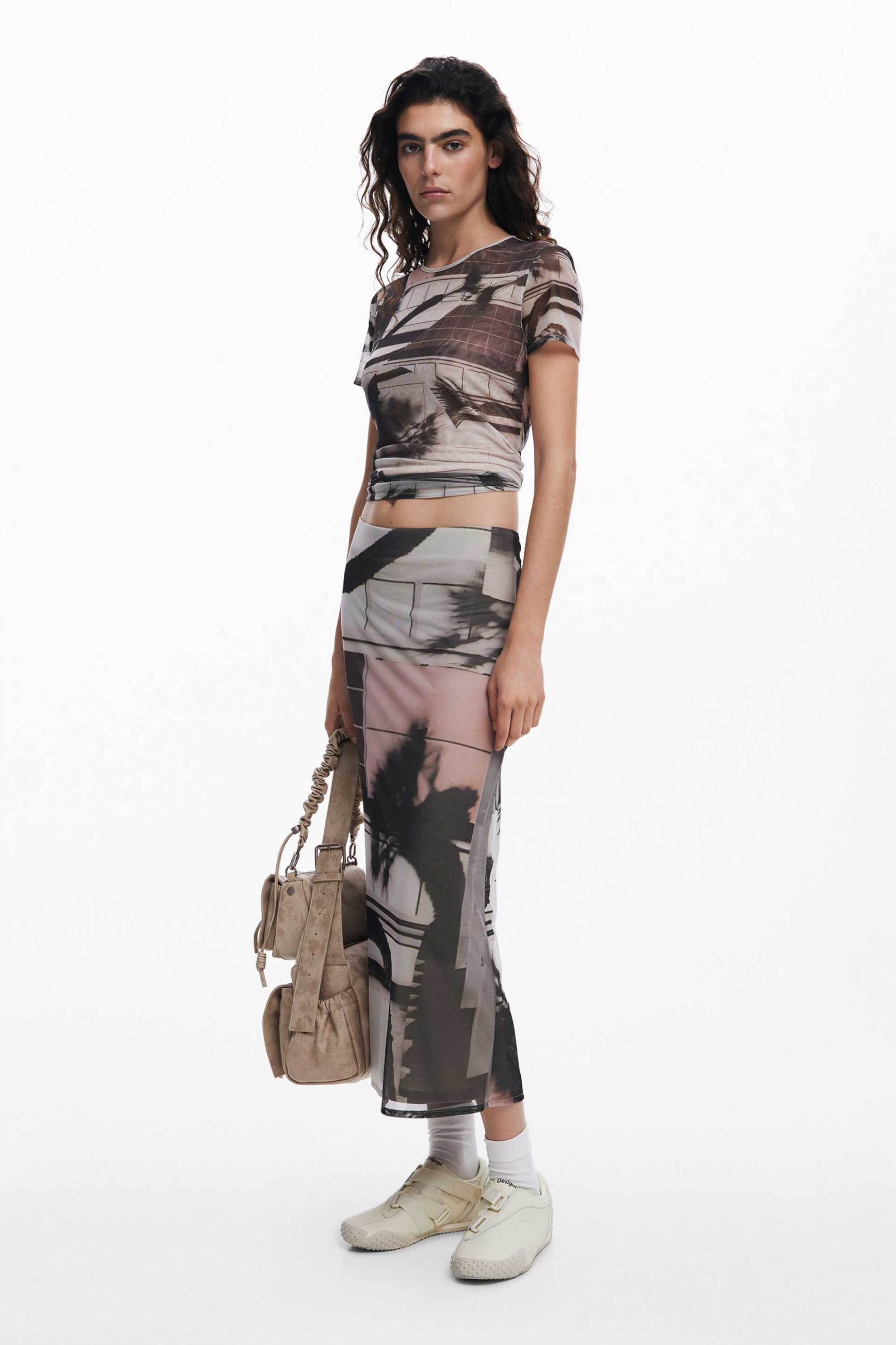 Desigual γυναικείο T-shirt με all-over print 