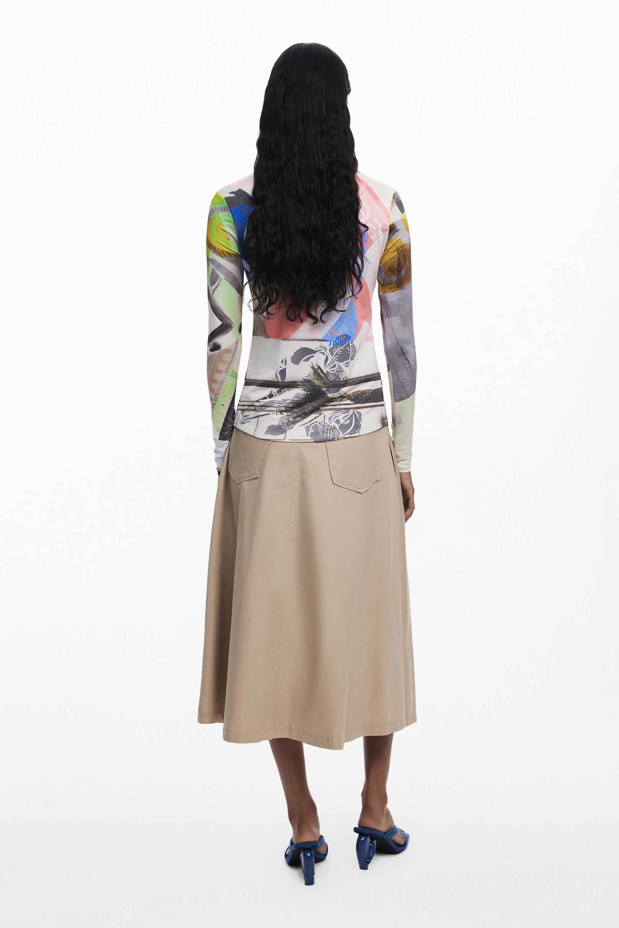 DESIGUAL Desigual γυναικείο πουκάμισο με print "Machenszie" - 25SWTKA2 Πολύχρωμο - 3