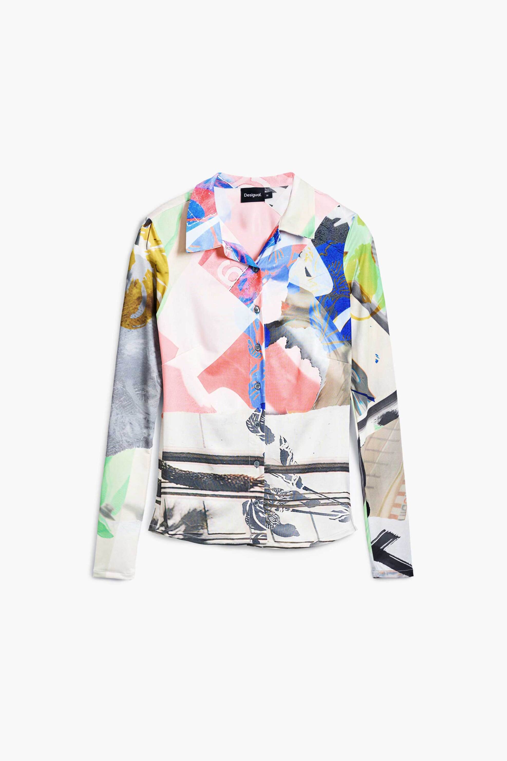 DESIGUAL Desigual γυναικείο πουκάμισο με print "Machenszie" - 25SWTKA2 Πολύχρωμο - 4