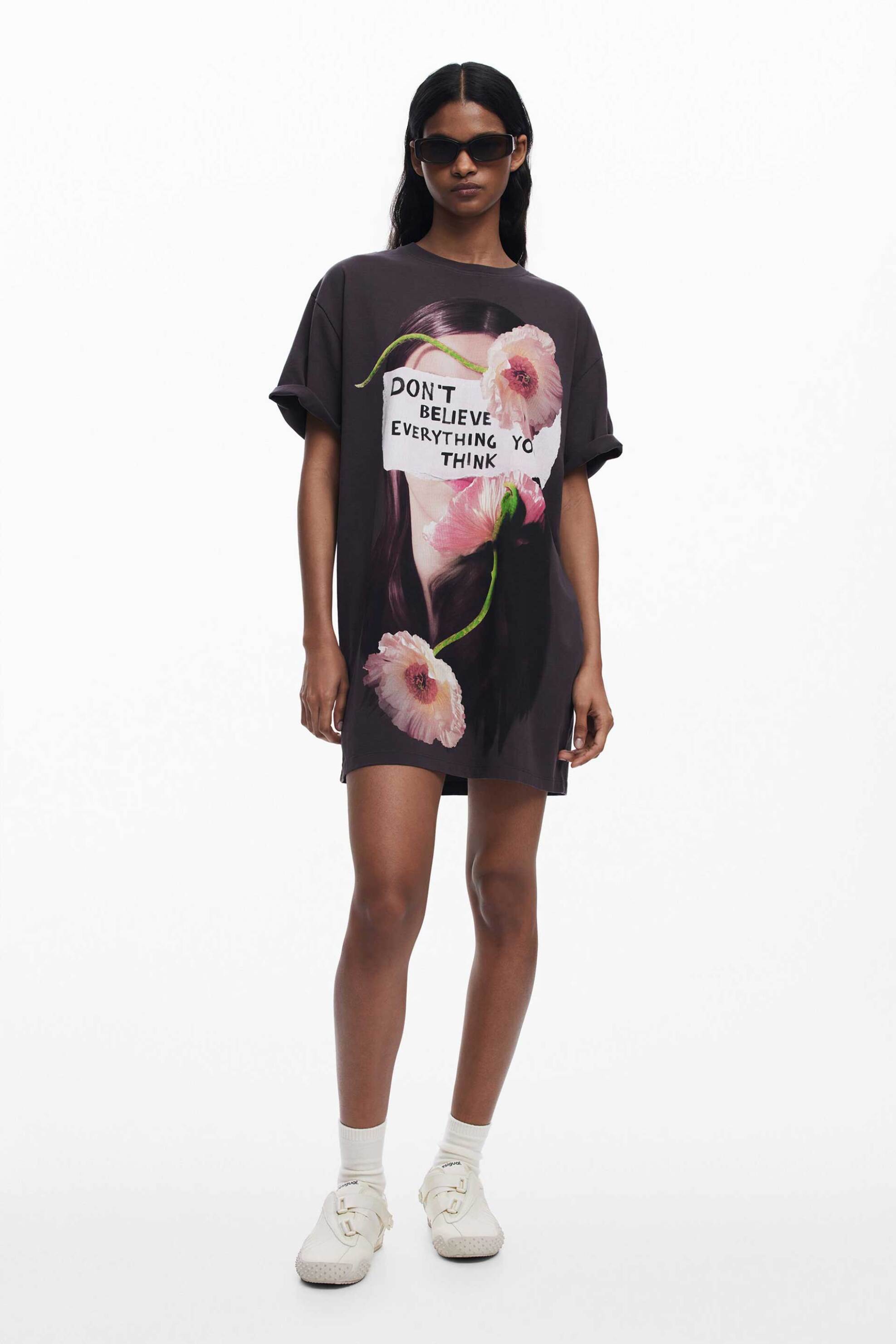 Desigual γυναικείο φόρεμα mini με print 