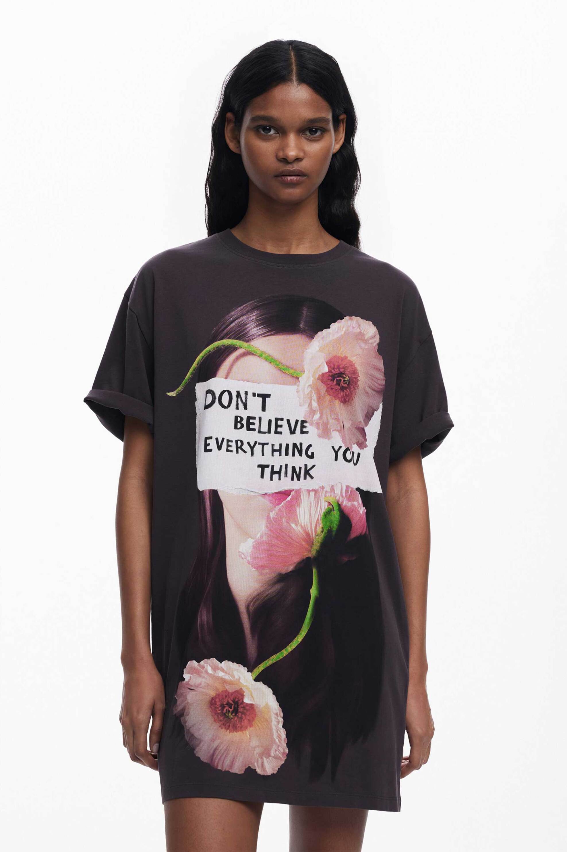 Desigual γυναικείο φόρεμα mini με print 