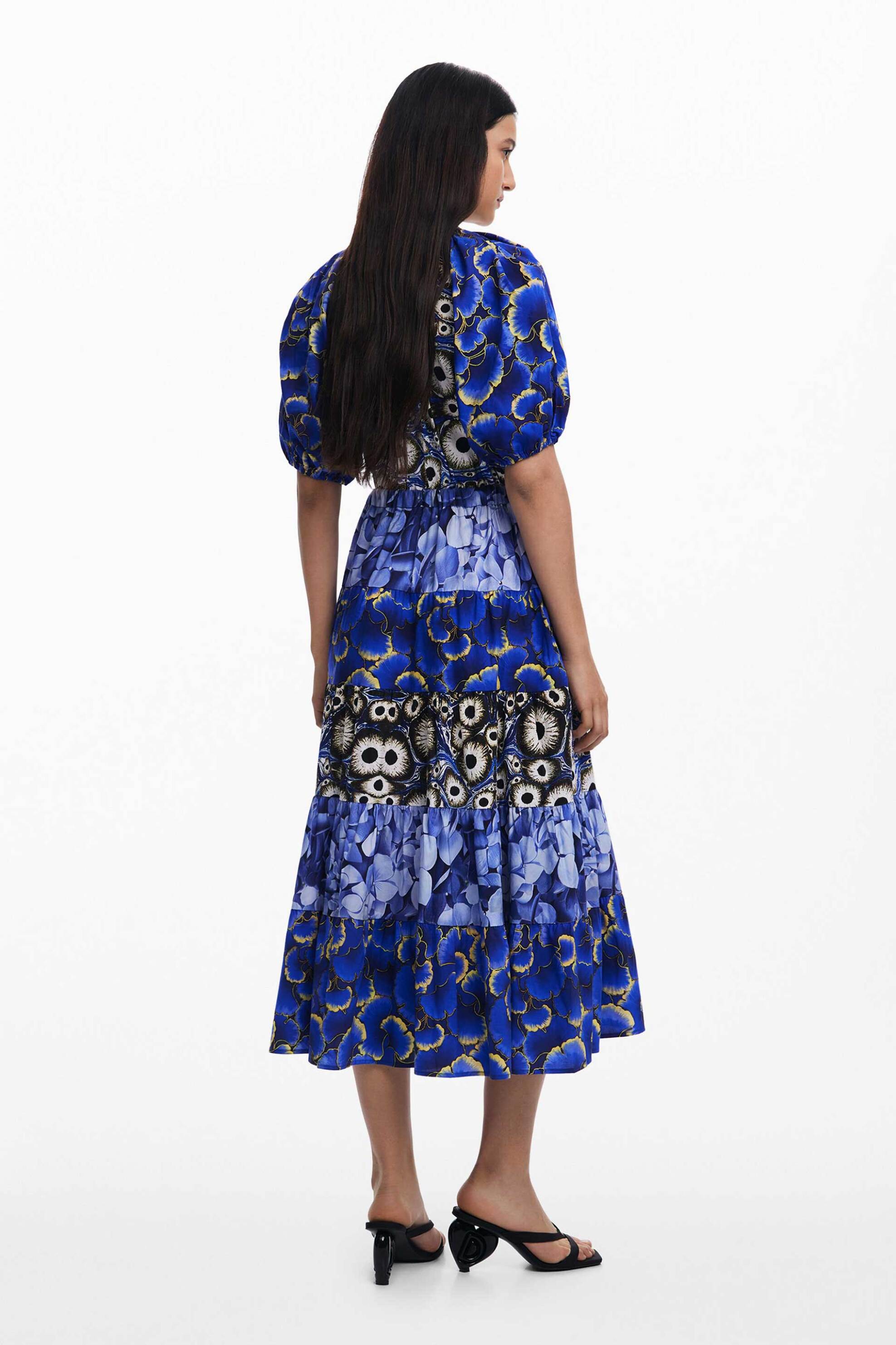 Desigual γυναικείο φόρεμα midi με print 