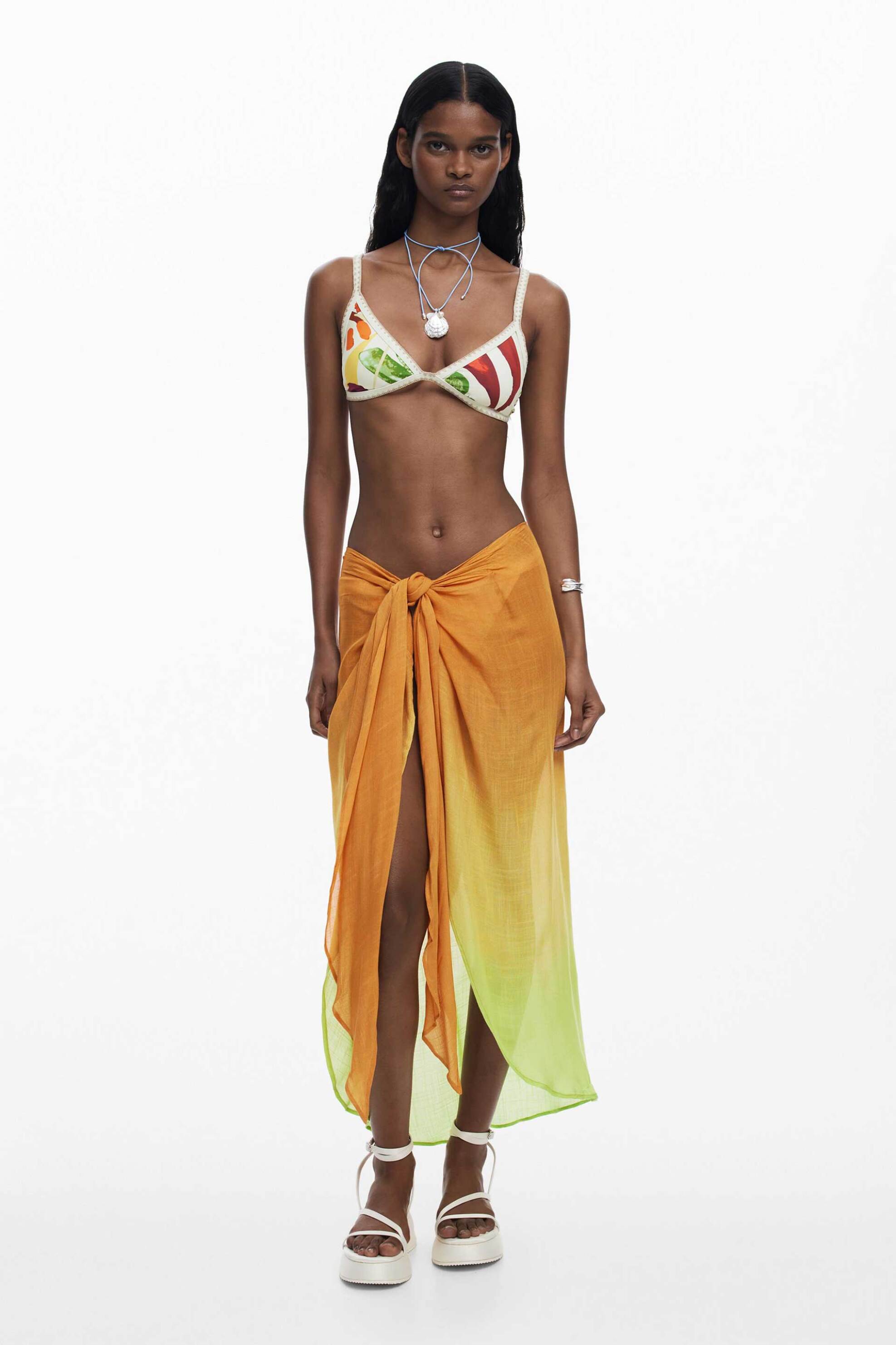 DESIGUAL Desigual γυναικείο μαγιό μπικίνι τοπ "Belice" - 25SWMK05 Λευκό