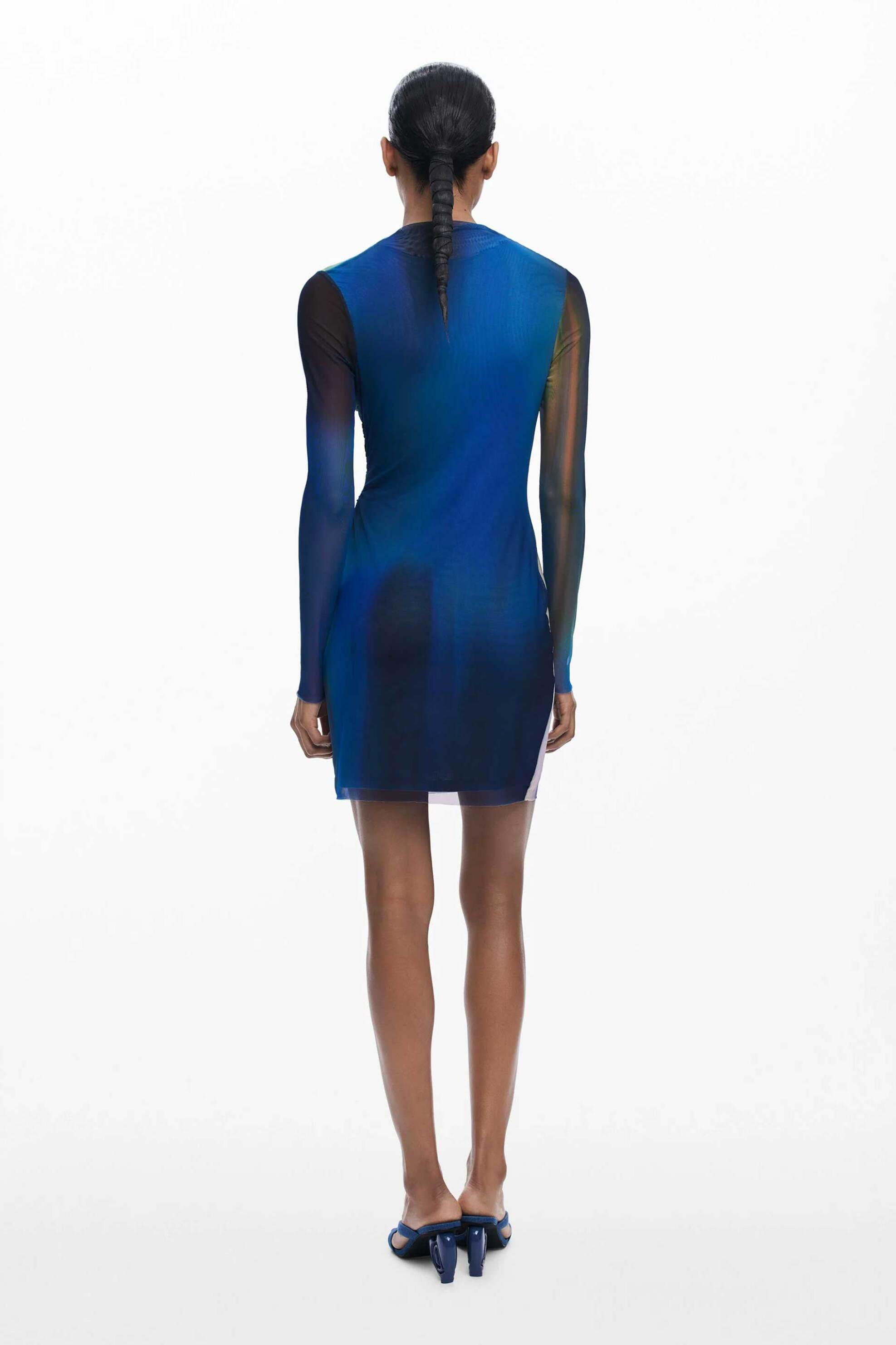 Desigual γυναικείο mini φόρεμα από τούλι "Shira" - 25WWVK43 Μπλε φωτογραφία