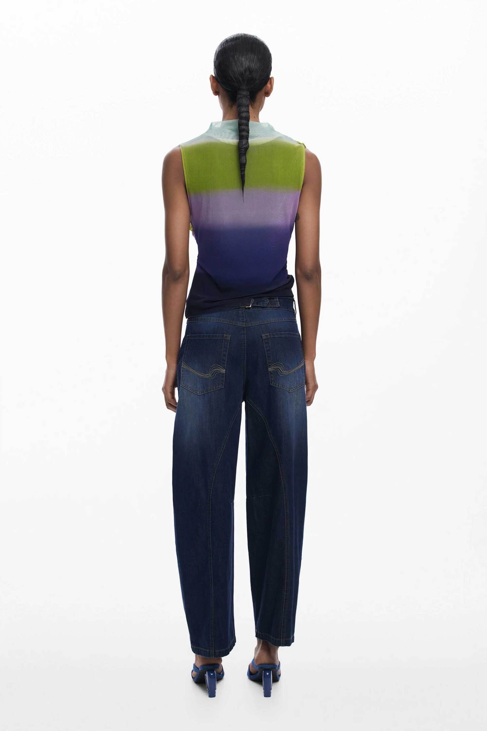 Desigual γυναικεία αμάνικη μπλούζα από τούλι Regular Fit "Lola" - 25WWTK18 Πολύχρωμο φωτογραφία