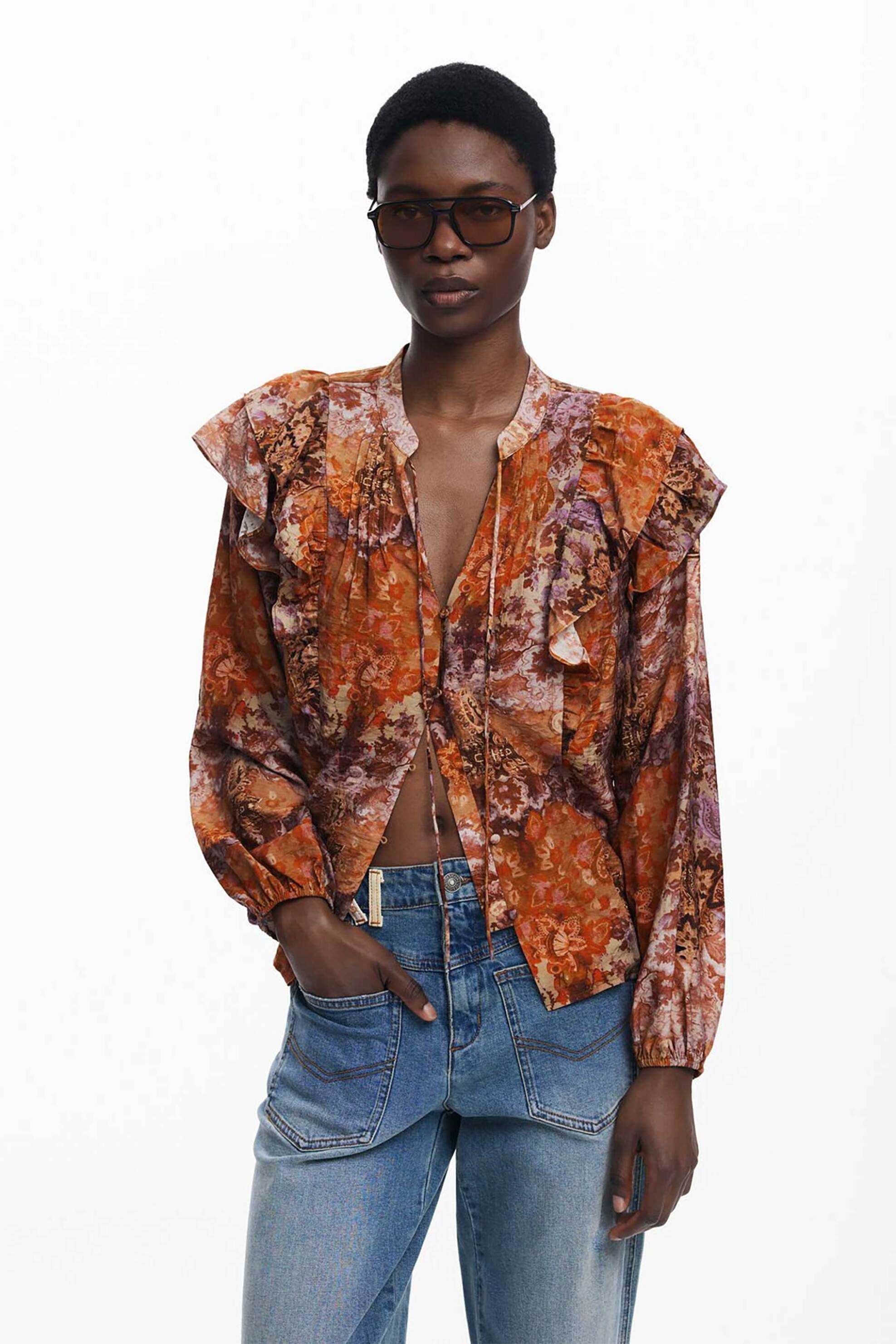 Γυναικείες μπλούζες desigual σε πορτοκαλι