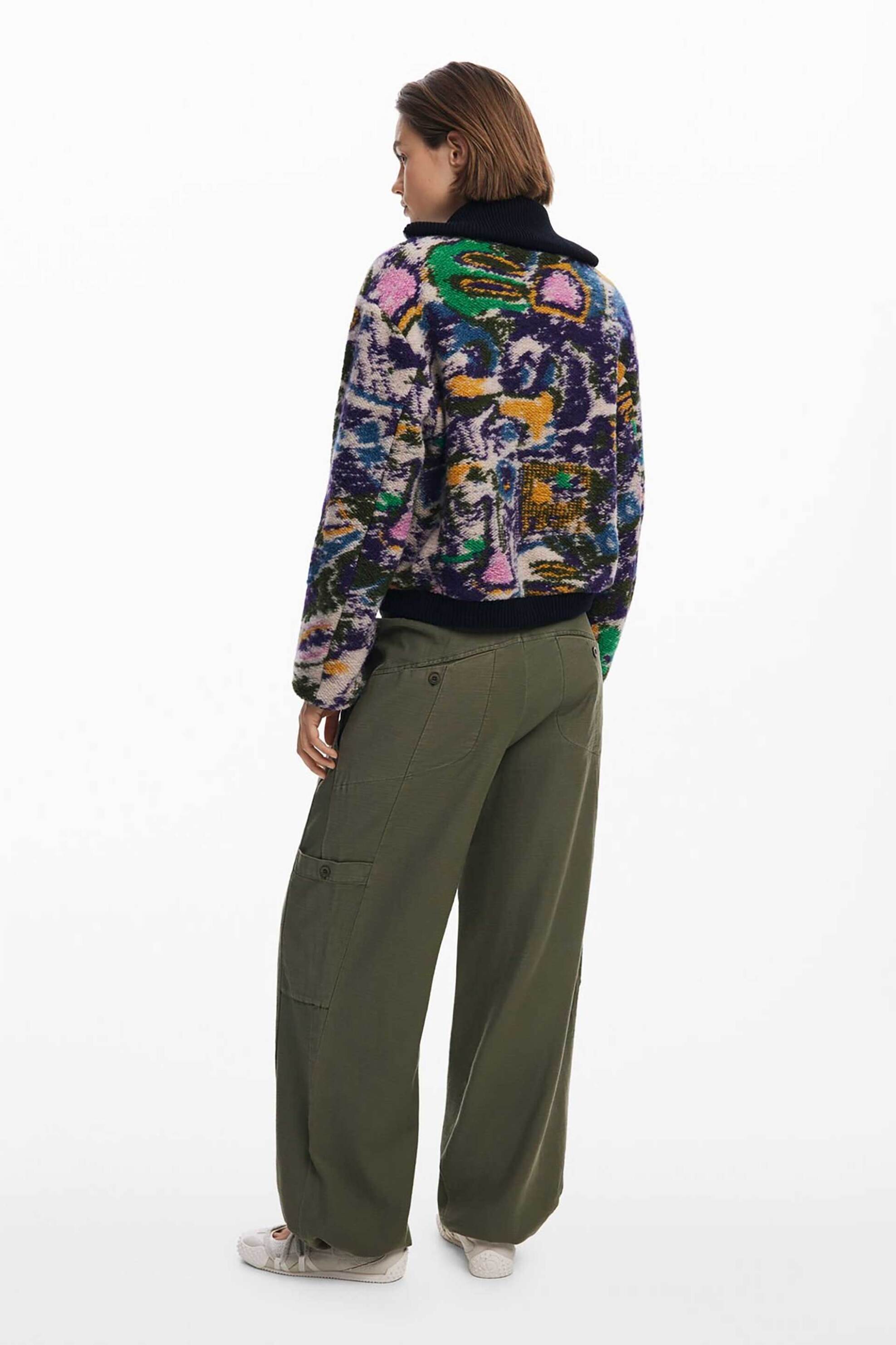 Desigual γυναικείο μπουφάν bomber με all-over print Regular Fit "Alfa" - 25WWEW66 Πολύχρωμο φωτογραφία