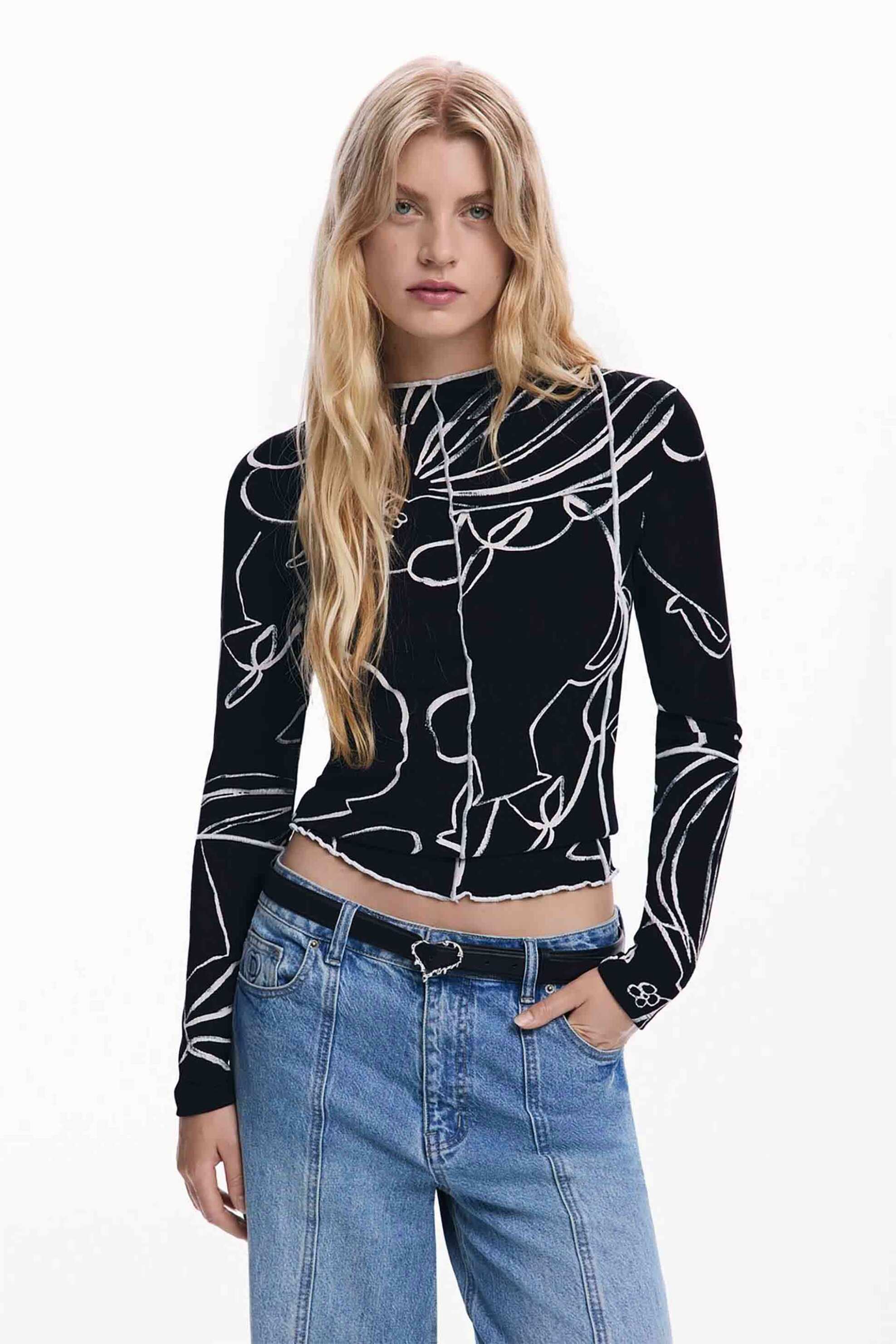 Γυναικείες μπλούζες desigual σε μαυρο