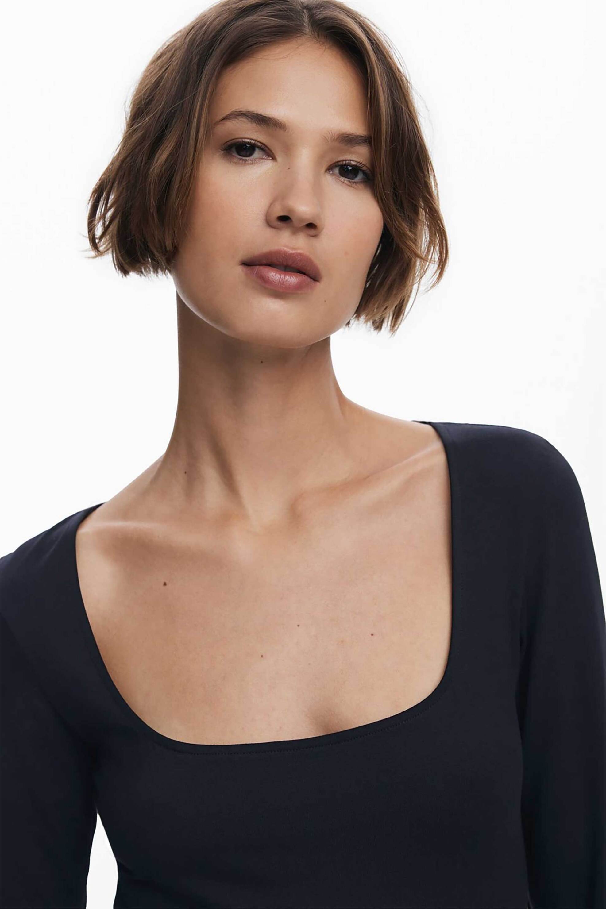 Desigual γυναικείο midi φόρεμα με floral print σε Α γραμμή "Lirio" - 25WWVK29 Μαύρο φωτογραφία