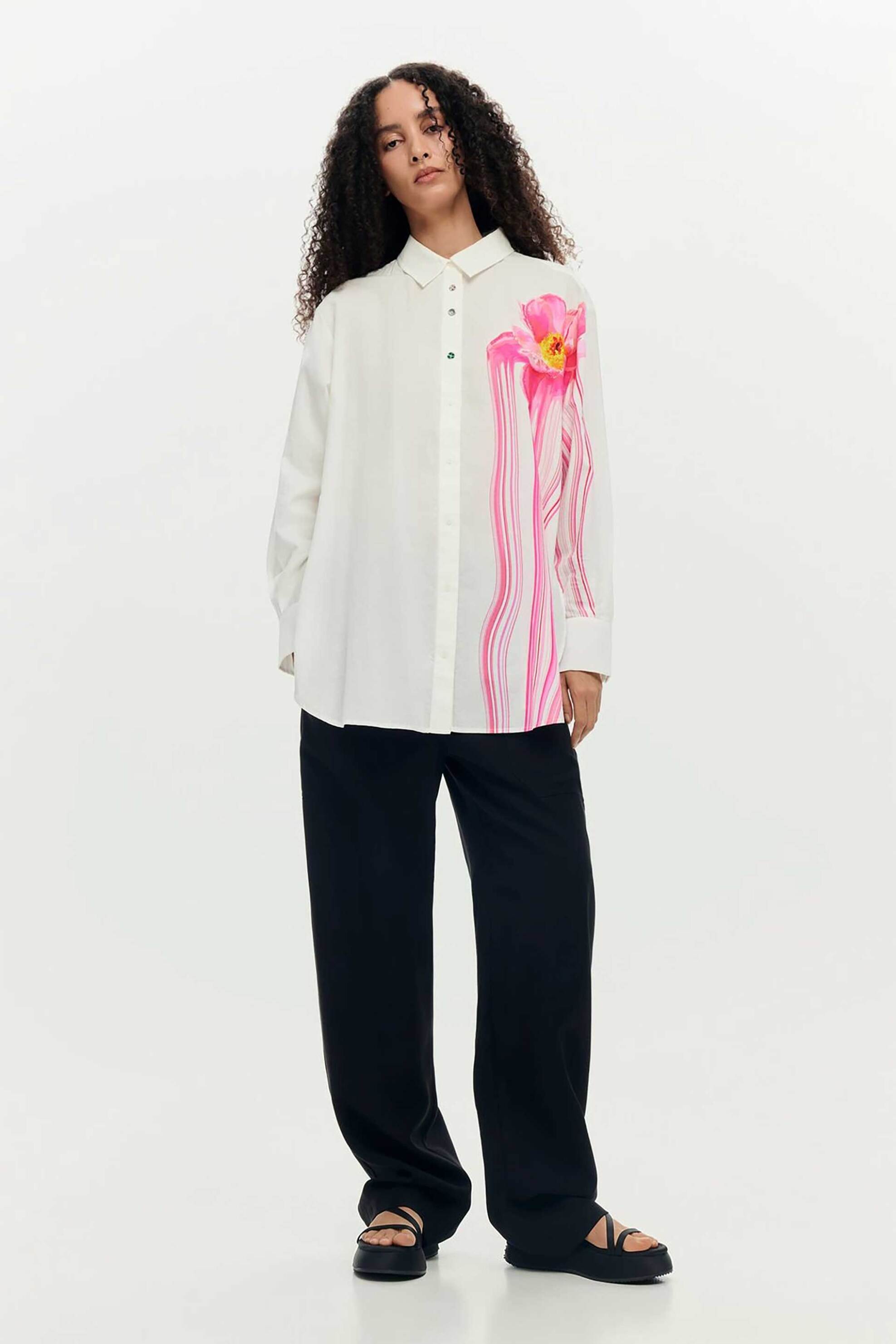 Desigual γυναικείo πουκάμισο με floral print 