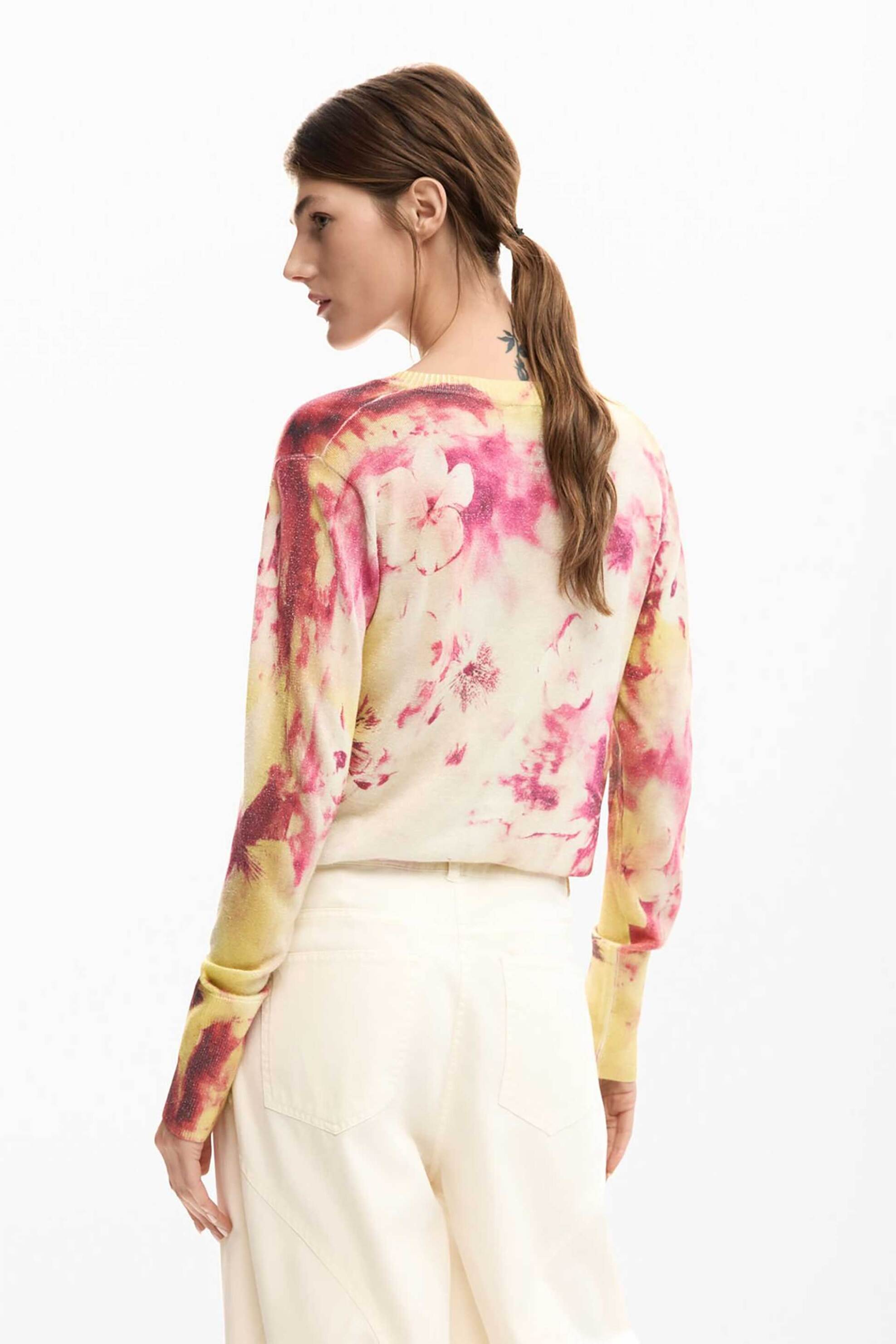 DESIGUAL Desigual γυναικεία μπλούζα με floral print Regular Fit "Minsk" - 26SWJF07 Ροζ - 3