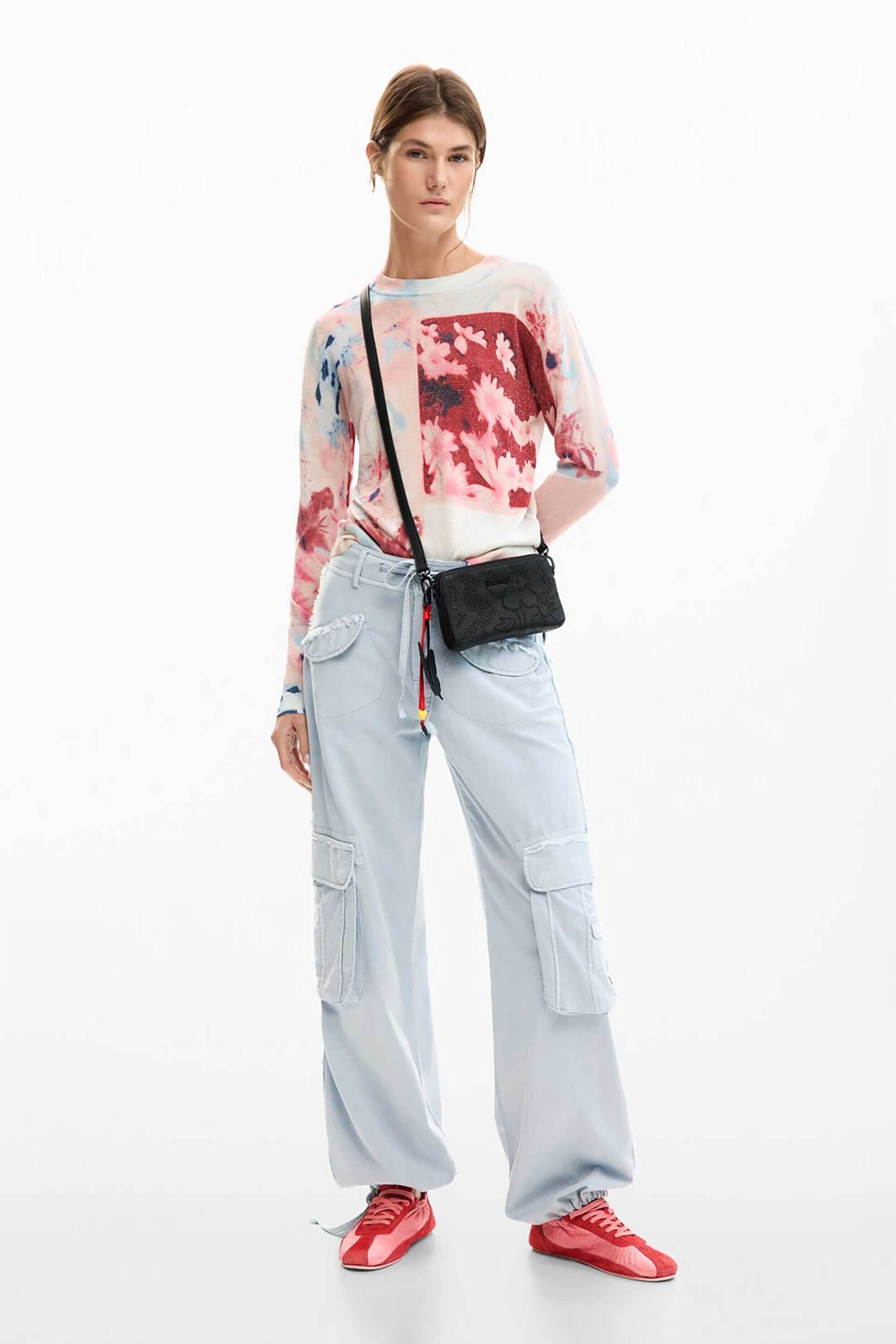 Desigual γυναικεία μπλούζα με floral print Regular Fit 
